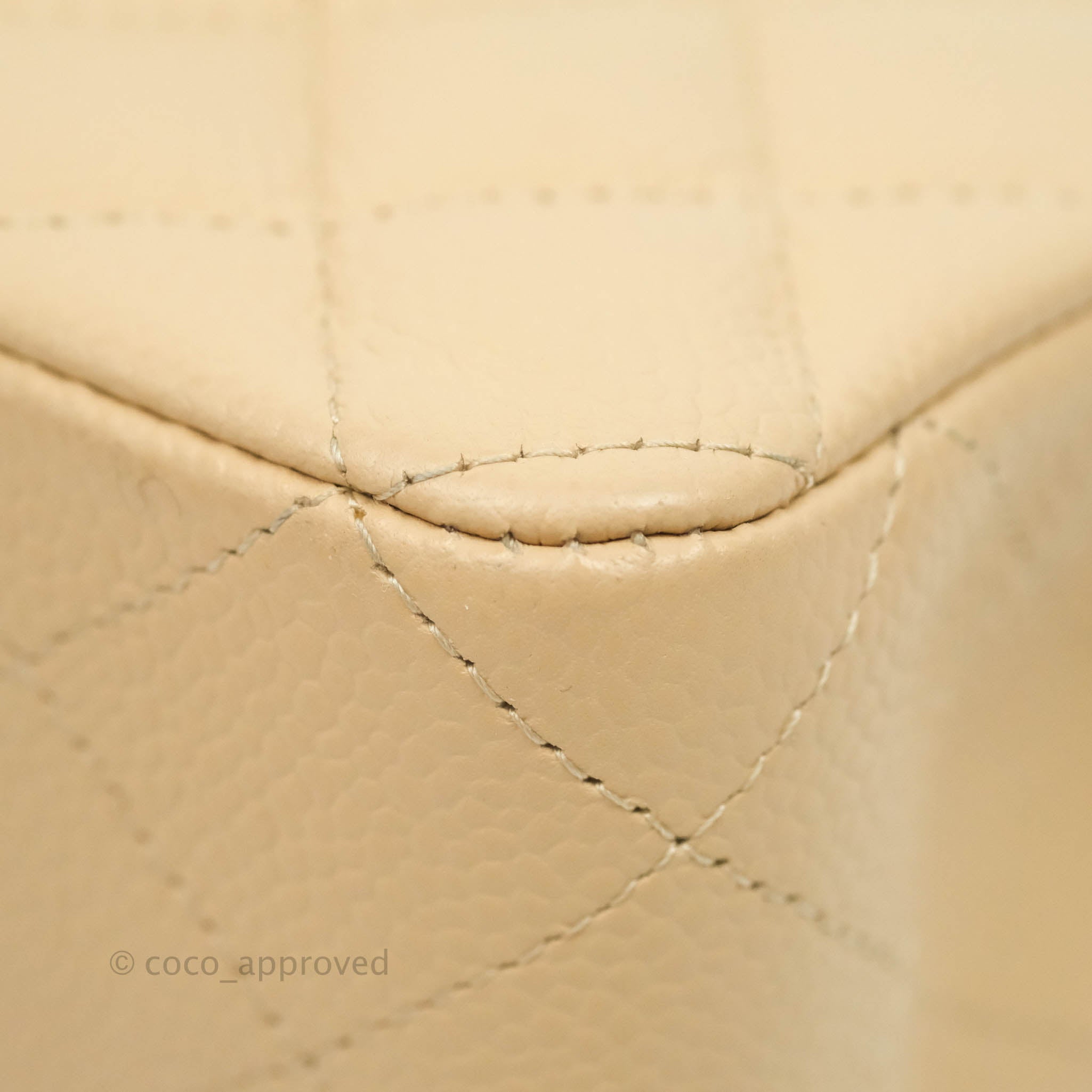 Chanel Classic Medium Double Flap Bag in Beige Caviar Leather with Gold Hardware - Luxury Designer Handbag for Women, Perfect for Work, Evening Events & Special Occasions
