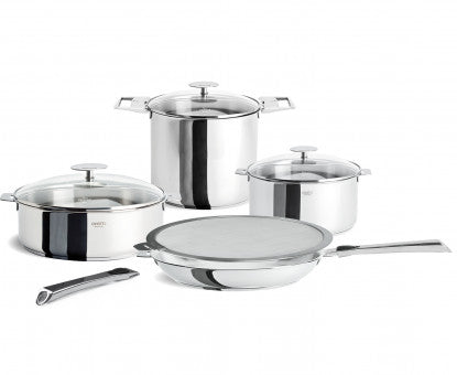 Casteline Premium Stainless Steel Cookware Set - 12 Piece Kitchen Essentials for Cooking, Baking & Serving | Non-Toxic, Dishwasher Safe Pots & Pans for Home Chefs & Professional Kitchens