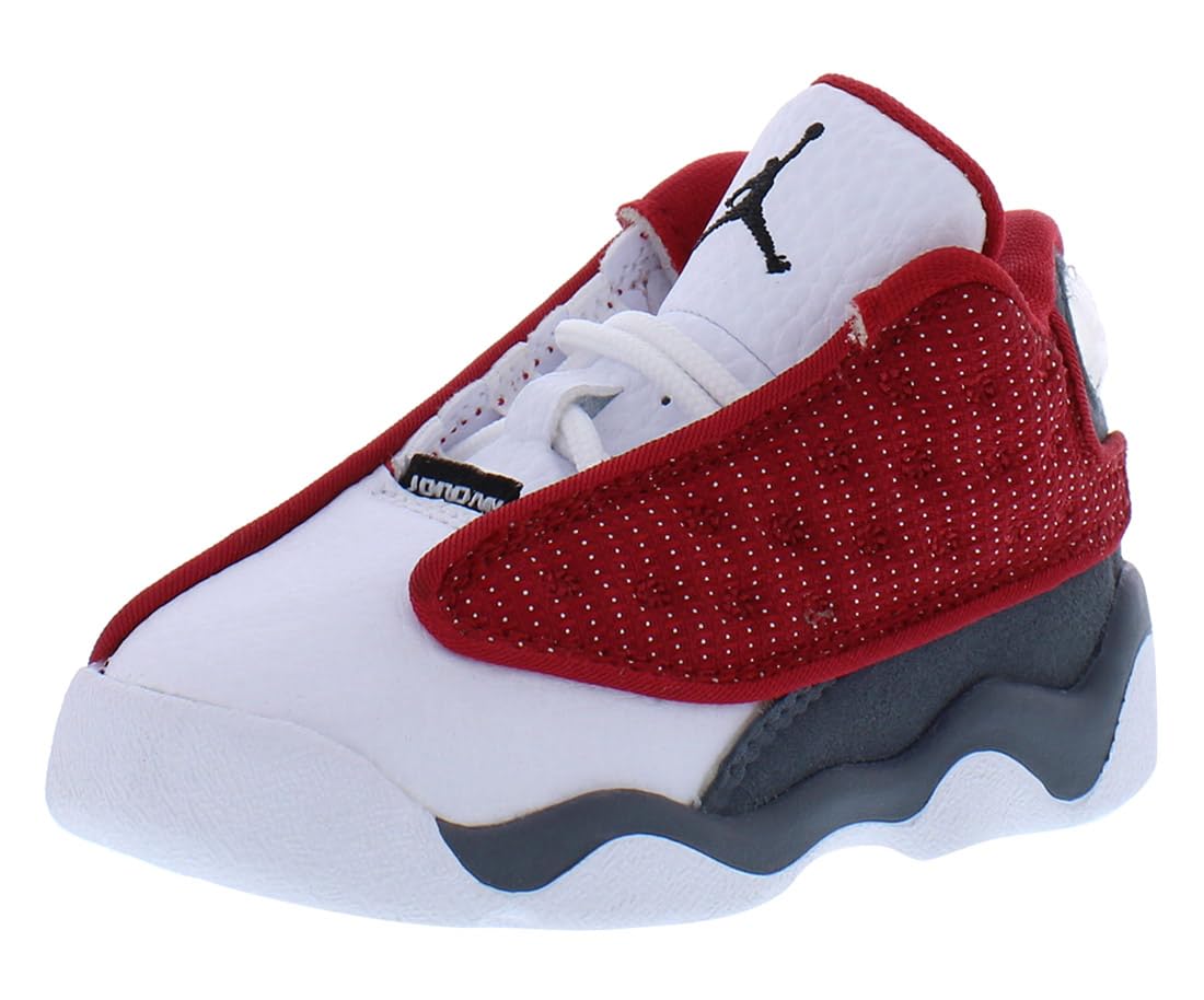 Nike Air Jordan 13 TD Toddler Shoes - Gym Red/Flint Grey/White/Black Basketball Sneakers for Kids | Perfect for Playground, Sports & Casual Wear