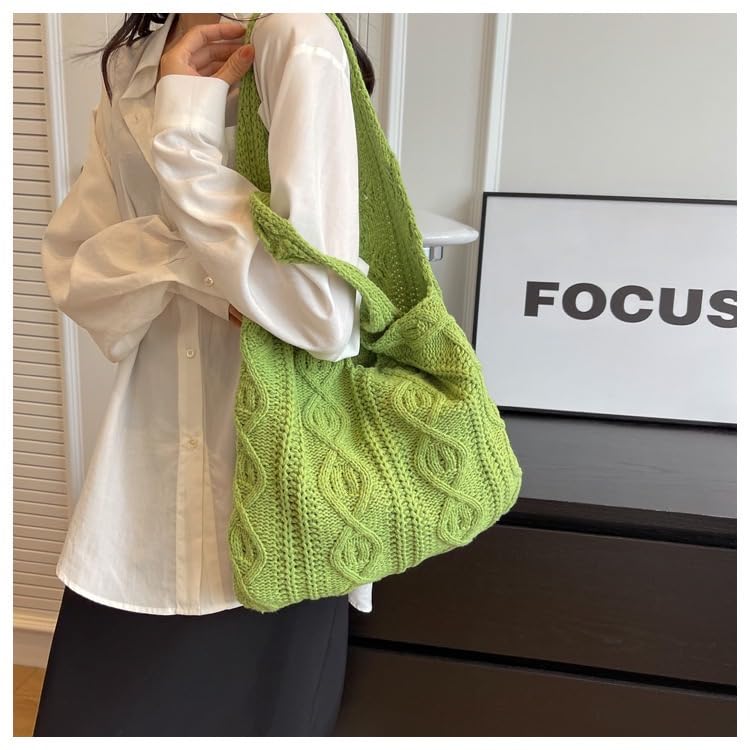 Stylish Women's Crochet Shoulder Tote Bag - Large Knitted Handbag for Shopping, Beach & Daily Use | Aesthetic Boho Purse for Women | Perfect Gift Idea
