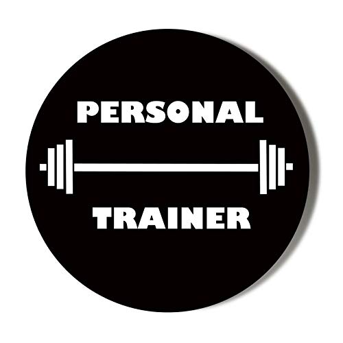 GYM STAFF FITNESS PERSONAL TRAINER 58mm Mirror - Black Background Workout Accessory for Gym, Home & Fitness Training