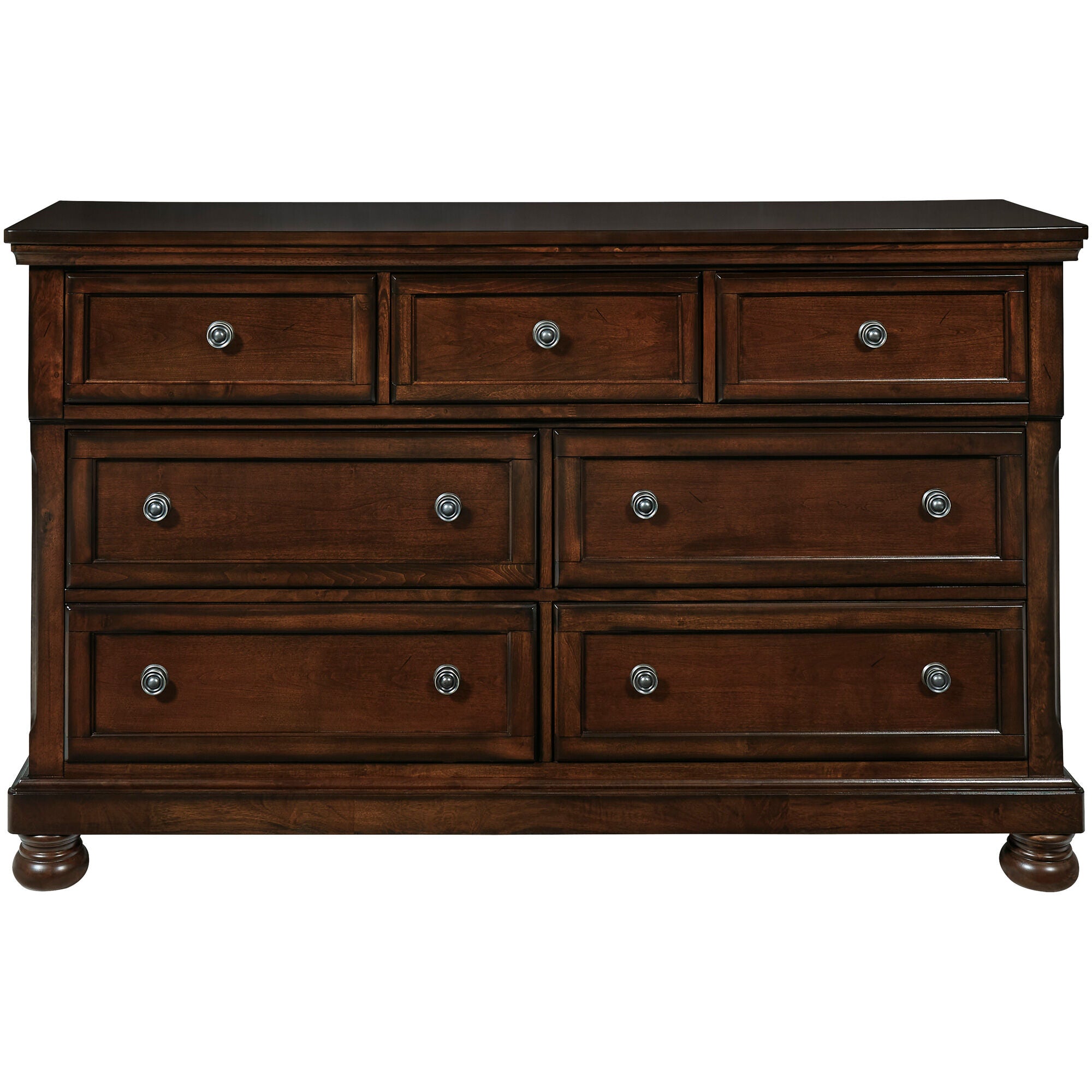 Stylish 6-Drawer Porter Dresser for Bedroom - Solid Wood Storage Organizer for Clothes, Accessories & More | Perfect for Home, Dorm, or Apartment