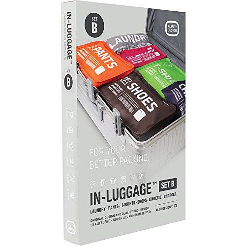 Alife Design Luggage Packing Cubes Organizers Set B (Multi Colors) - 6-Piece Travel Organizer for Suitcases, Carry-On Bags & Backpacks - Perfect for Business Trips, Vacations & Weekend Getaways