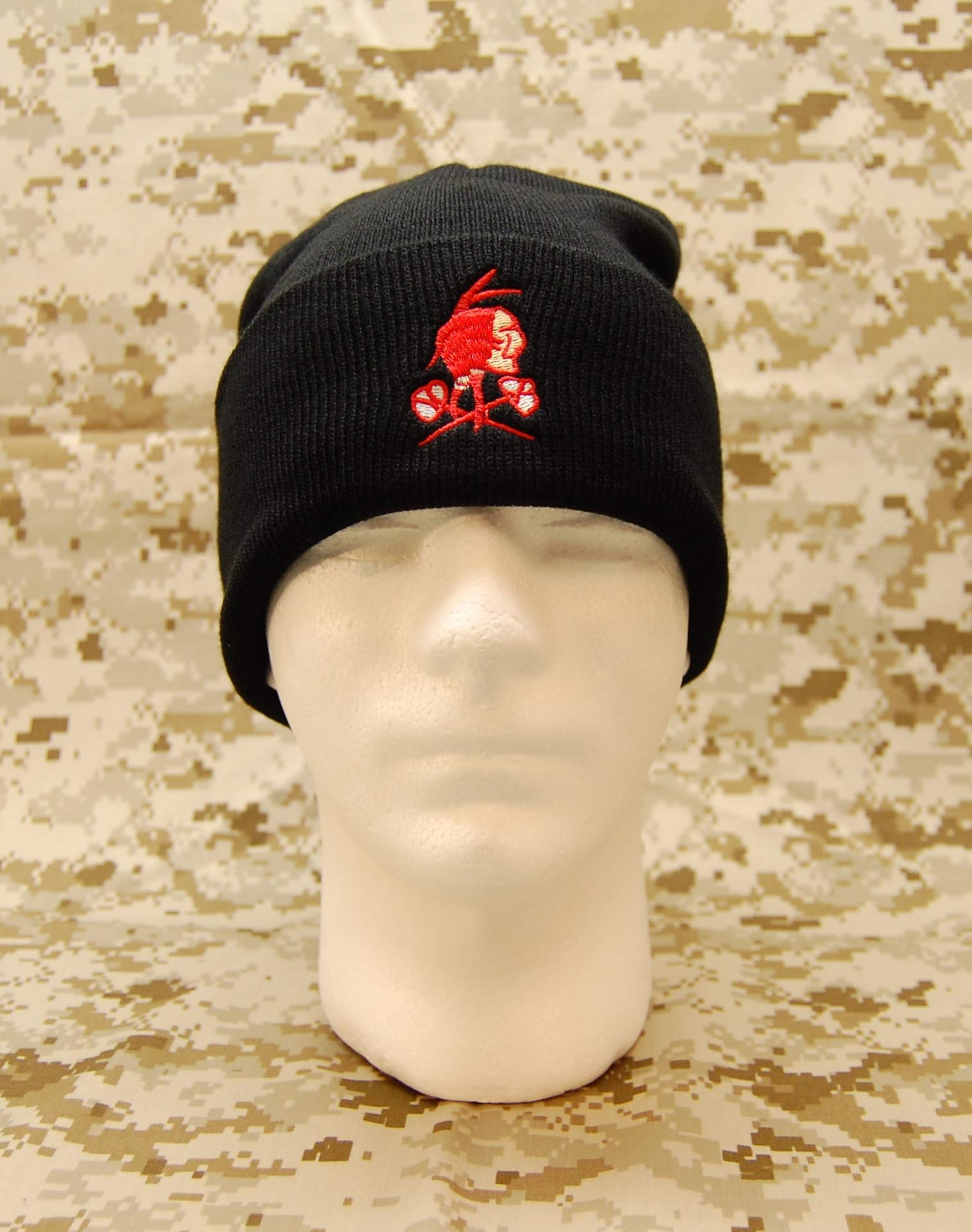 NSWDG Red Squadron Beanie - DEVGRU Navy SEAL Red Team Watch Cap for Cold Weather & Tactical Operations | Military Style Knit Hat for Outdoor Activities & Winter Sports