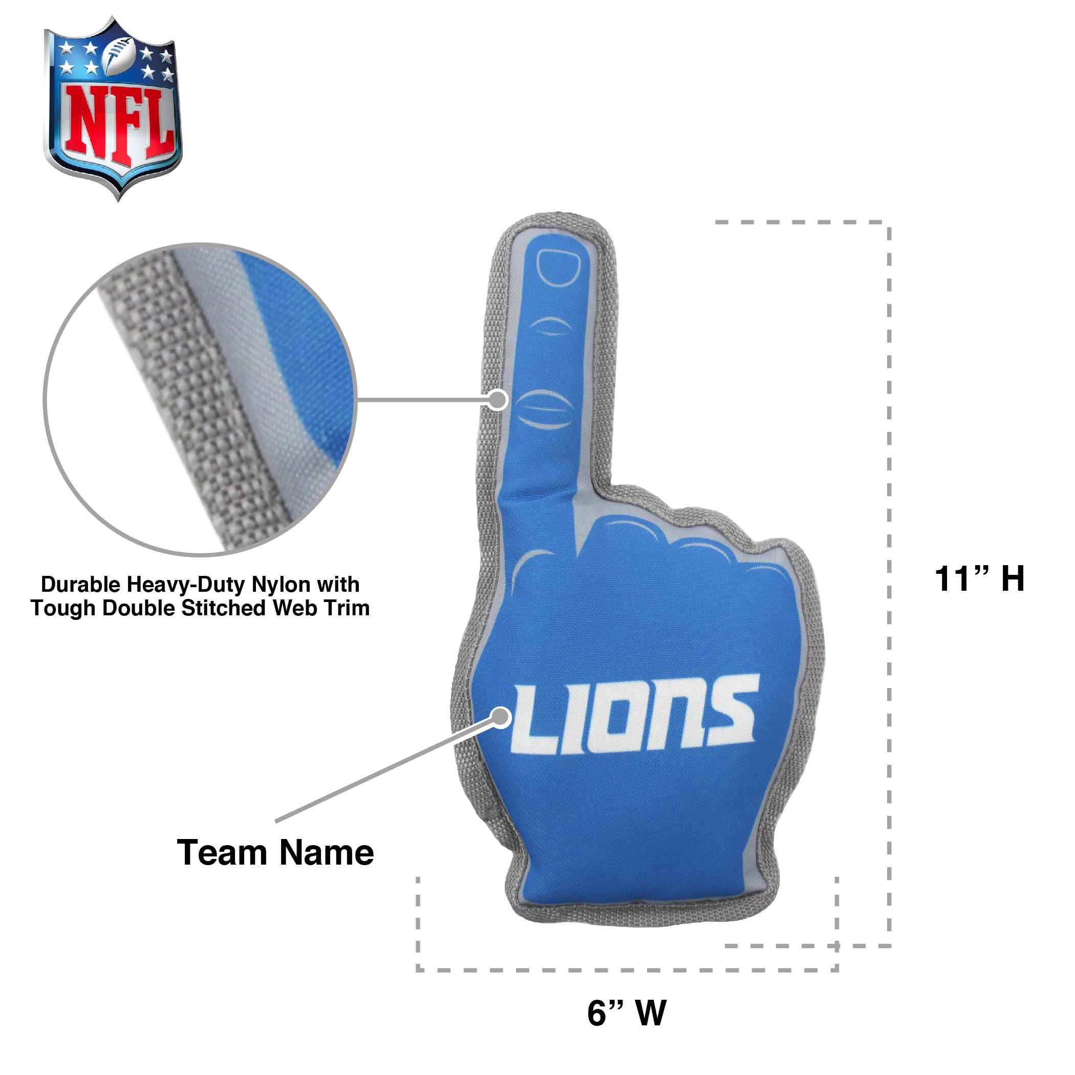 NFL #1 Fan Dog Toy for Pets - Unisex Chew Toy for Dogs, Perfect for Game Day & Playtime Fun