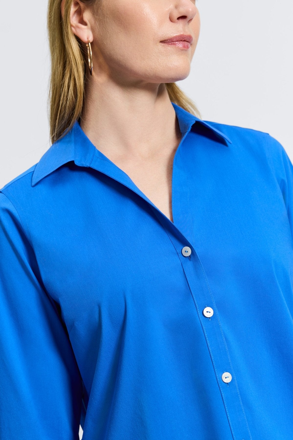 Mary No Iron Stretch 3/4 Sleeve Shirt - Wrinkle-Free Comfort Blouse for Women - Perfect for Office, Travel & Casual Wear