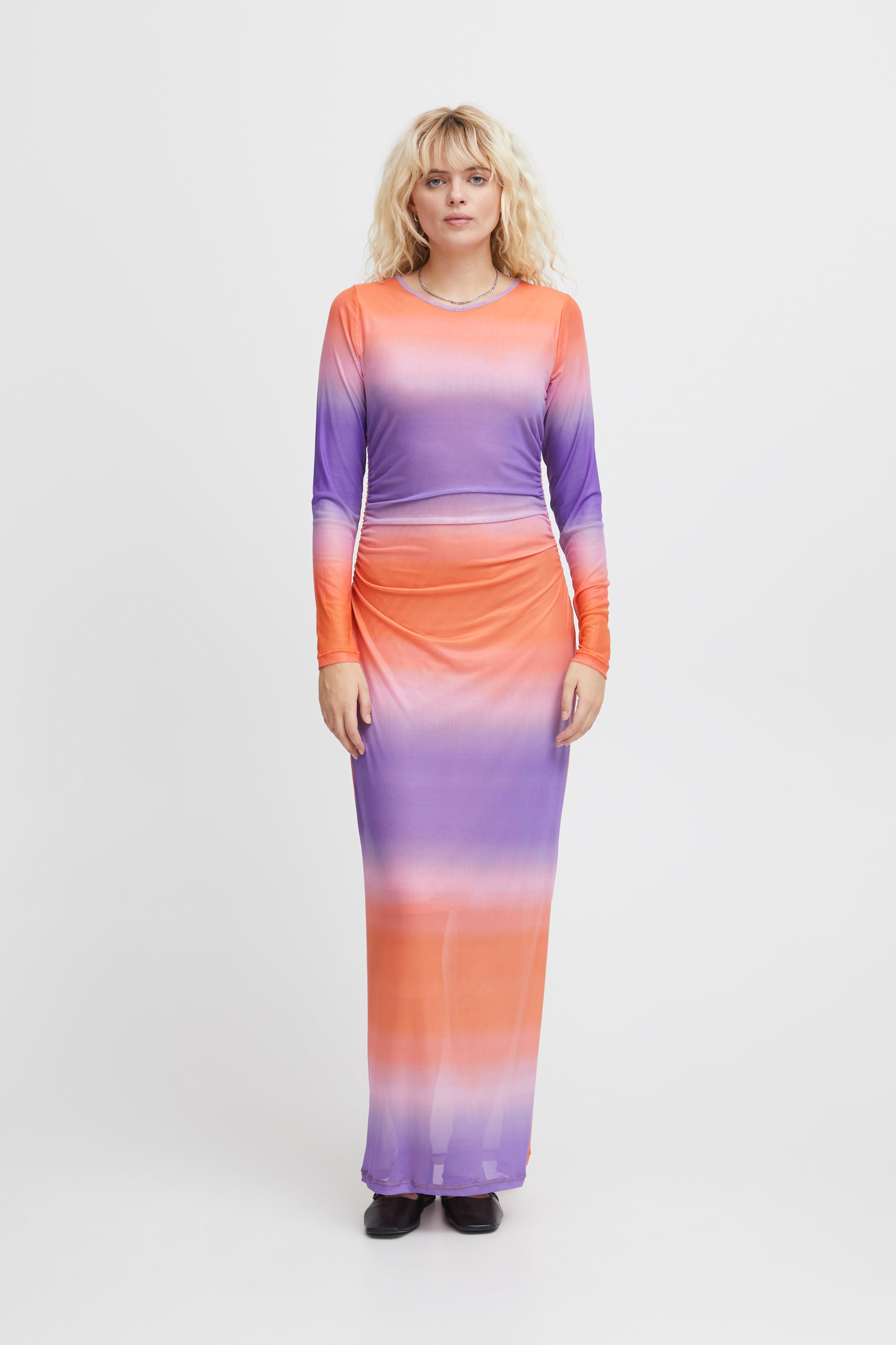 HISTA Women's Flowy Maxi Dress with Multifading Print - Elegant Boho Summer Beach Dress for Vacation, Party & Casual Wear