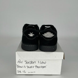 Air Jordan 1 Low Travis Scott Phantom Sneakers - Men's Size 12 (DM7866-001) - Retro Basketball Shoes for Streetwear & Casual Outfits