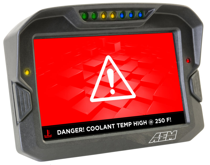 AEM CD 7 Non-Logging GPS Enabled Race Dash - Carbon Fiber Digital Display for Motorsports (CAN Input Only) - Perfect for Track Racing, Drifting, and Performance Tuning