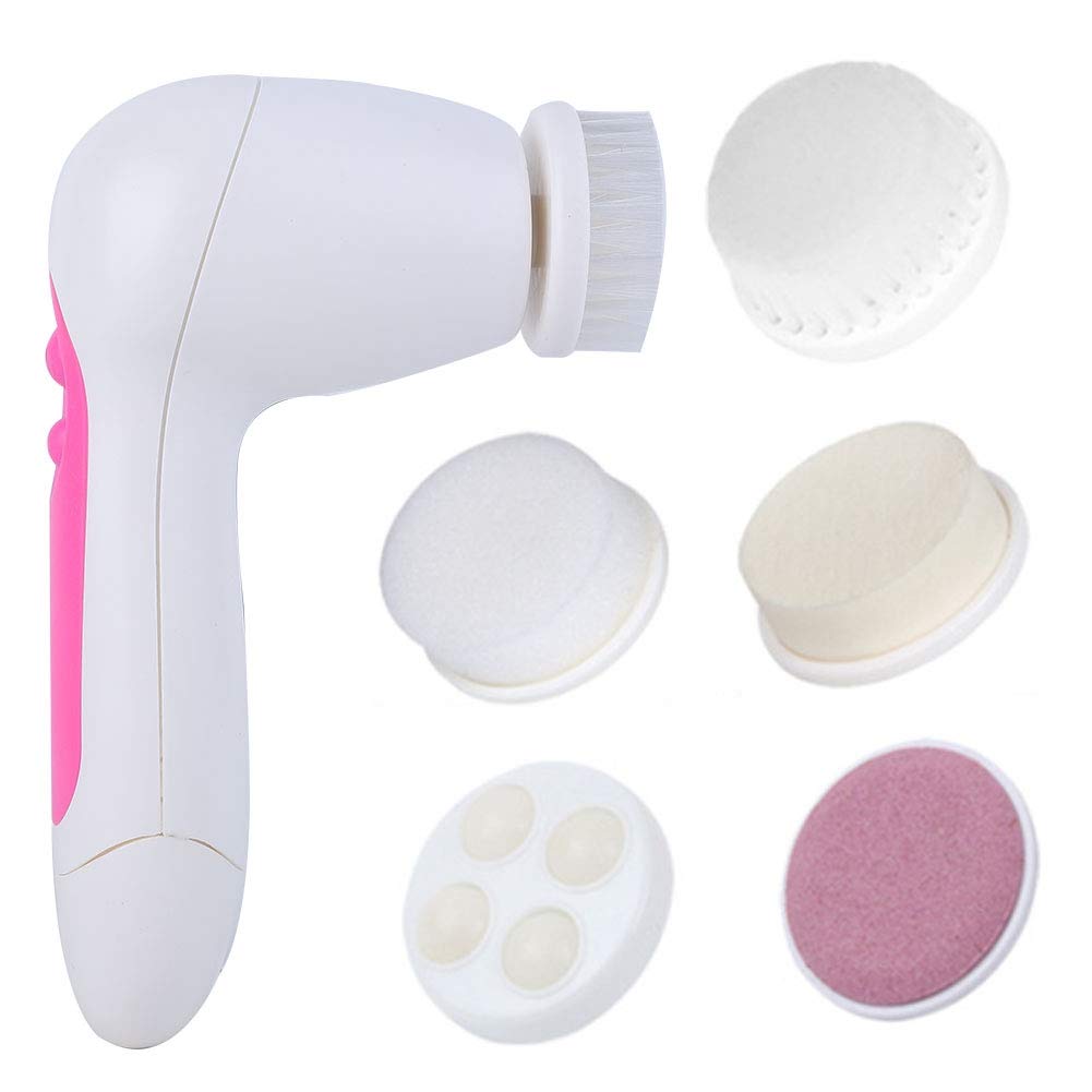Deep Cleansing Brush with Pore Cleaner Heads & Holder - Electric Facial Cleansing Tool for Women, Home Spa & Skincare Routine - Perfect for Daily Face Wash & Blackhead Removal