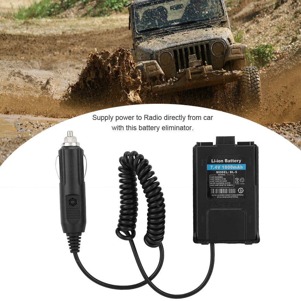UV-5R Radio Walkie-Talkie Car Charger with Low Heat Dissipation IC - Fast Charging Battery Pack for Ham Radio & Emergency Communication On-The-Go