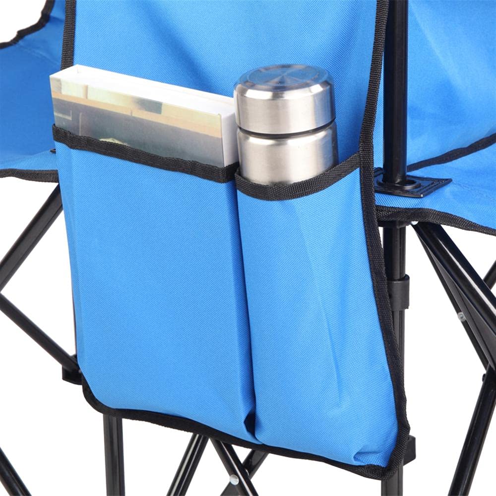 **2-Person Double Folding Picnic Chairs with Removable Umbrella, Mini Table & Beverage Holder - Portable Camping, Beach, Garden, Patio & Outdoor Chairs - Includes Carrying Bag (Blue)**    **Usage Scenarios:** Perfect for camping trips, beach outings, picnics, backyard relaxation, fishing, and outdoor events.