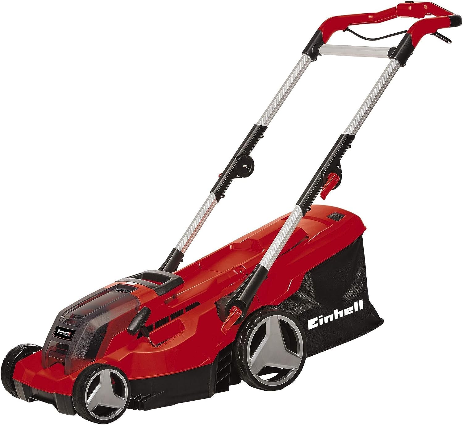 Einhell GE-CM 36/37 Li-Solo Power X-Change Cordless Lawn Mower - 36V, 37cm Cutting Width, Up to 400m² Coverage, 45L Grass Collector, 25-75mm Cutting Height (Battery Not Included) - Perfect for Small to Medium Yards, Patios & Residential Lawn Care