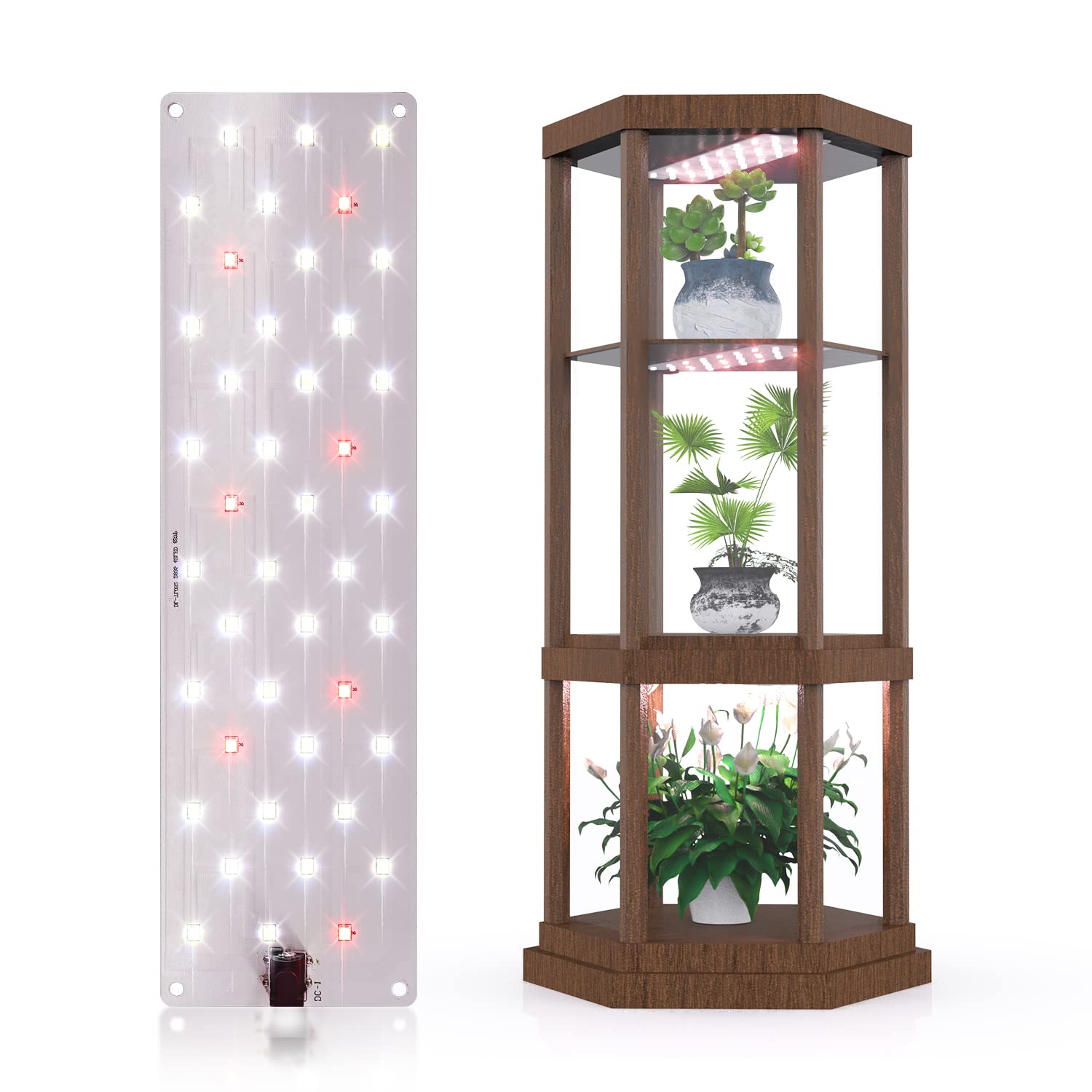 Aceple LED Grow Light Panel - Sunlike Full Spectrum Indoor Plant Light, Ultra Thin Under Cabinet Lighting for Hydroponics, Succulents, Greenhouses & Shelves - Perfect for Home Gardening & Plant Growth