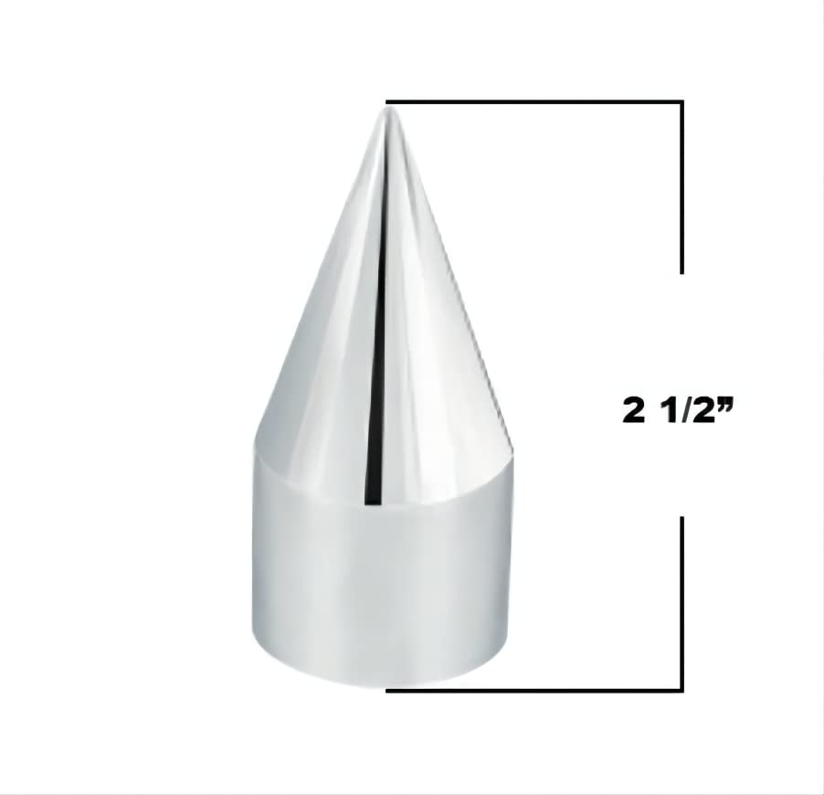 10 Pack Chrome Spike Tire Wheel Hex Lug Nut Covers for Cars & Trucks - 15/16