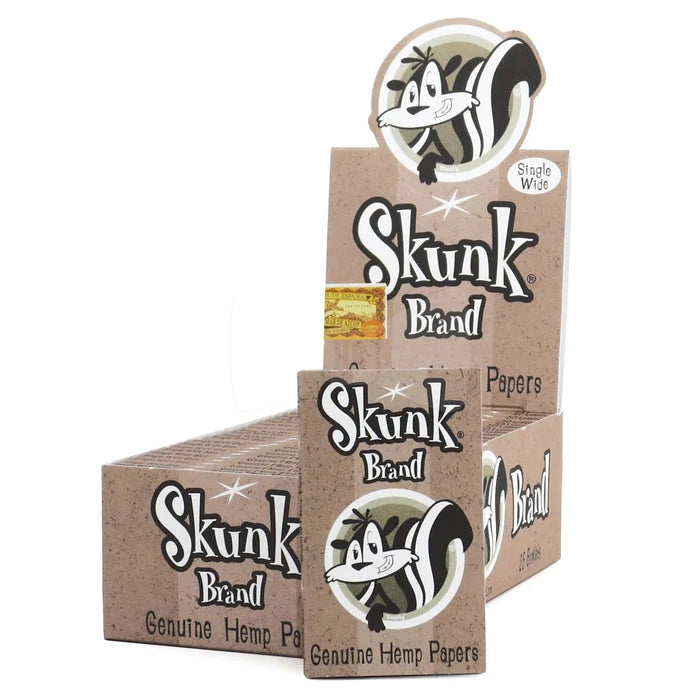 Skunk Rolling Papers Single Wide - Premium Thin Rolling Papers for Smooth Smoking | Perfect for Rolling Cigarettes, Joints & Herbs