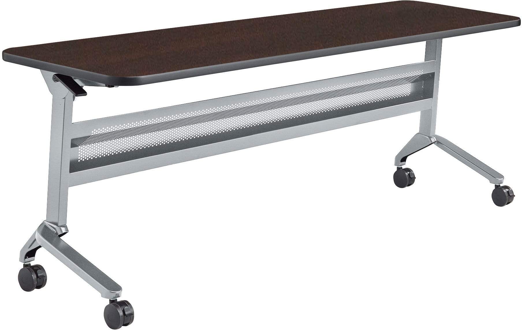 Safco Flip N Go 24 x 72 Inch Rectangular Training Table - Portable Folding Conference Table with Wheels (Model LF2472T) - Perfect for Classrooms, Meetings & Office Training Sessions