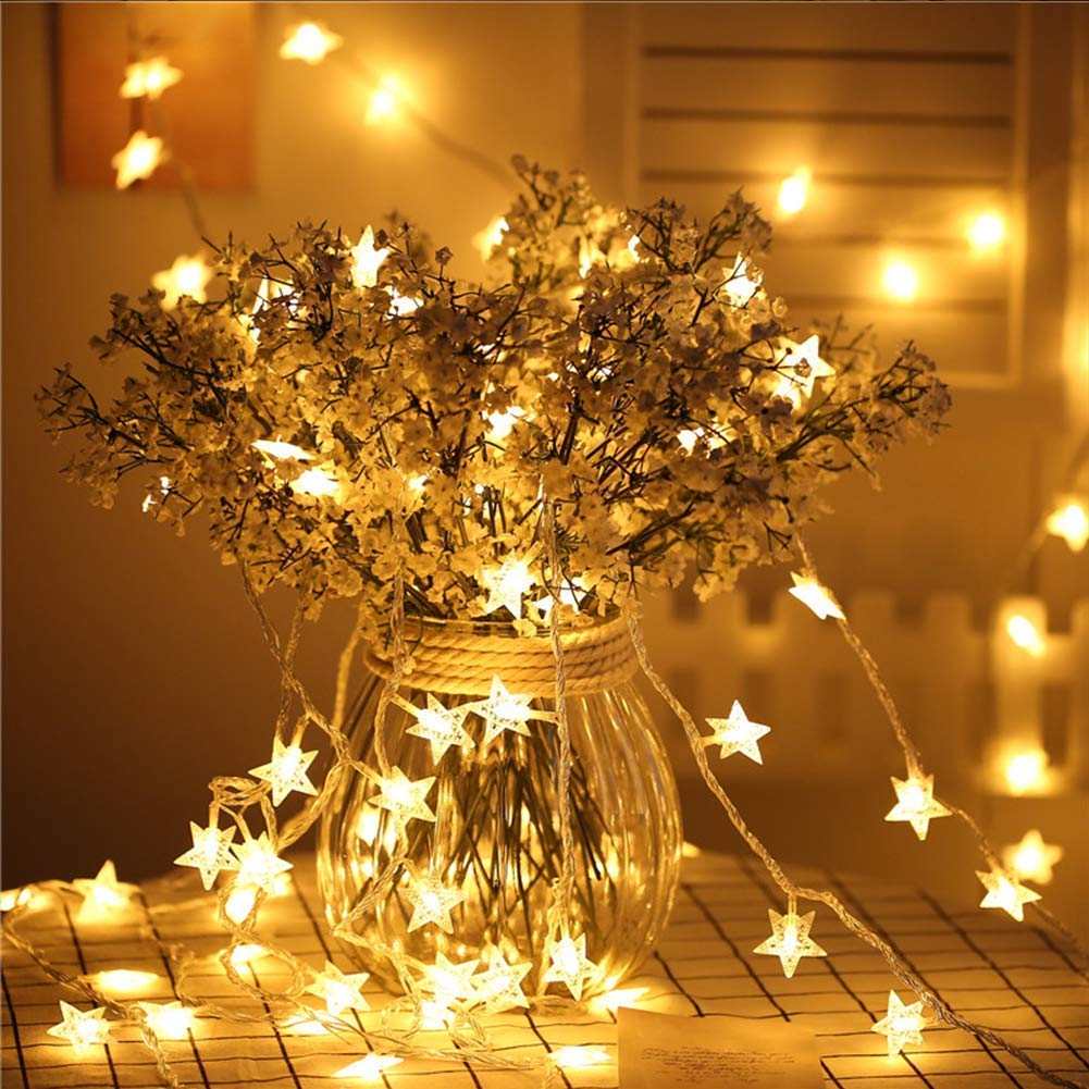 Twinkle Star 100 LED 49 FT Outdoor String Lights - Warm White Fairy Lights with Adapter for Patio, Garden, Wedding & Home Decor | 200 LED 66 FT Copper Wire USB String Lights with Remote Control for Bedroom, Party, Christmas Tree & Indoor Lighting