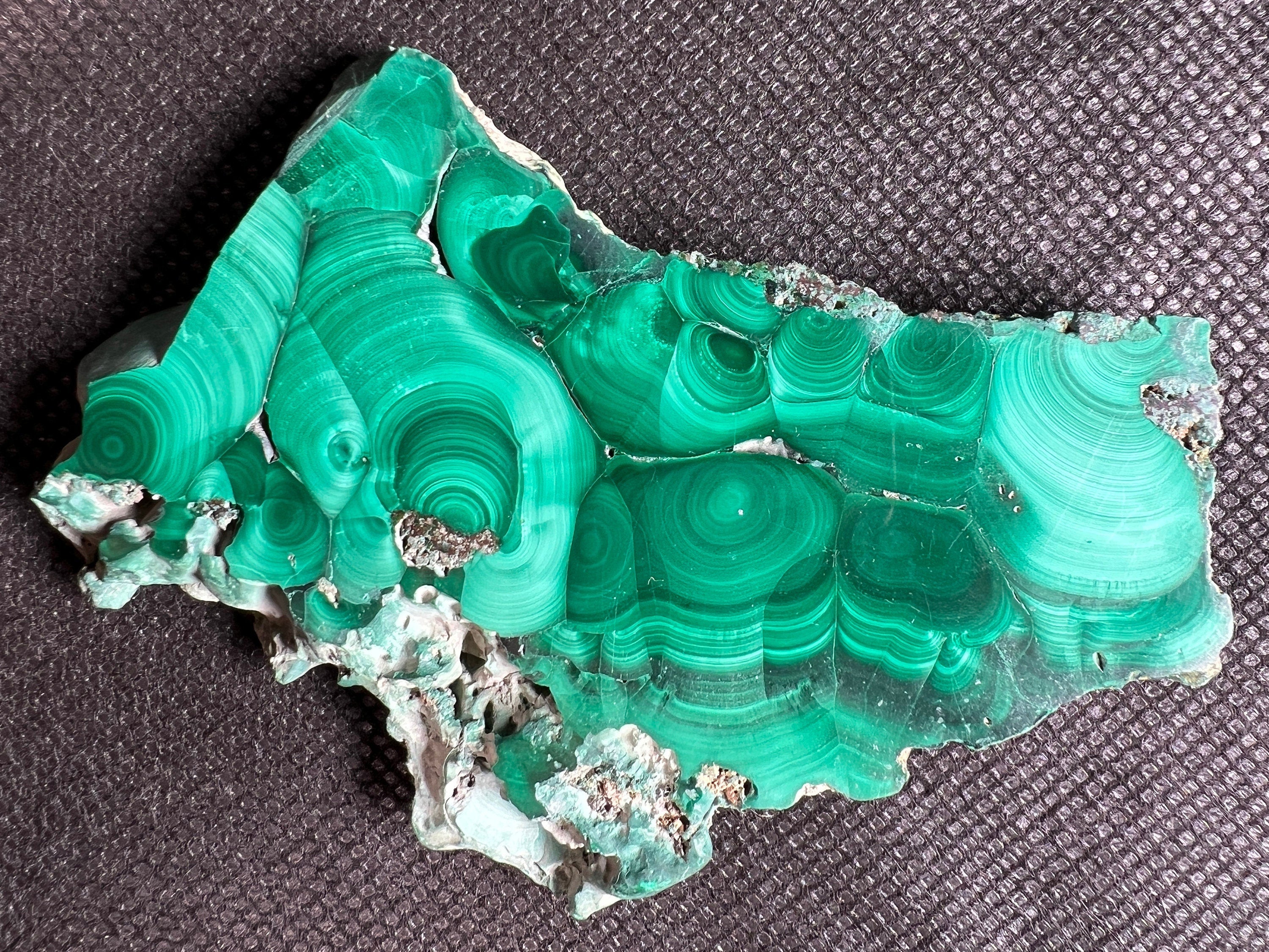 Natural Malachite Crystal Slab - Premium Green Malachite Stone for Jewelry Making, Unique Handcrafted Gift & Home Decor (50397) | Perfect for DIY Crafts, Healing Crystals Collection & Spiritual Decorations