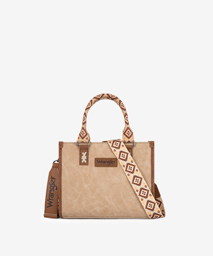 Wrangler Aztec Print Tote Bag for Women - Stylish & Durable Cotton Shoulder Bag - Perfect for Shopping, Beach, Work & Travel