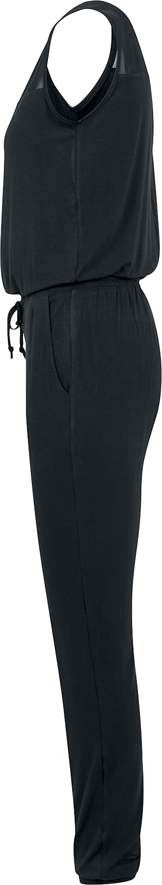 Women's TECH MESH Long Sleeve Jumpsuit - Black - XXL - Comfortable & Stylish One-Piece Outfit for Work, Travel & Casual Wear