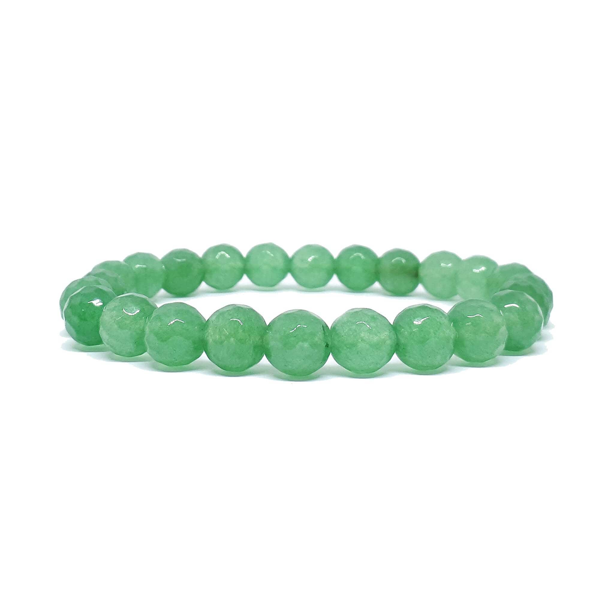 Natural Aventurine Faceted Beaded Bracelet for Women - Healing Stone Jewelry for Positive Energy, Stress Relief & Spiritual Balance | Perfect for Meditation, Yoga & Everyday Wear