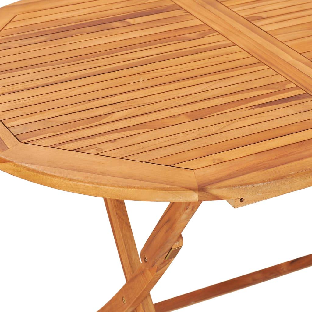 Premium 7-Piece Teak Wood Folding Patio Dining Set - Weather-Resistant Outdoor Furniture for Garden, Backyard, Terrace, Porch & Poolside (Table + Chairs) | Perfect for Al Fresco Dining & Outdoor Entertaining