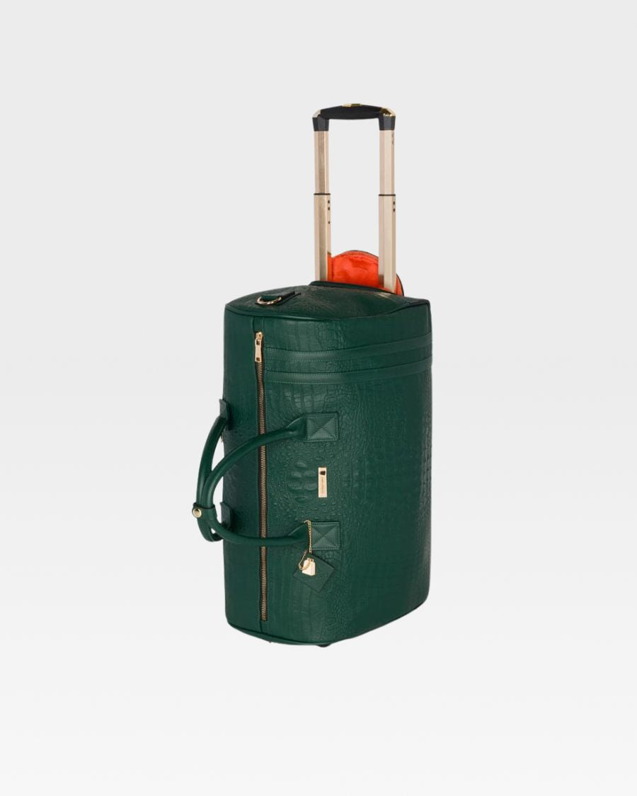 Apollo 2 Backpack & Rolling Duffle Bag Set in Emerald Green - Waterproof Travel Luggage Combo for Men & Women - Perfect for Airplane Carry On, Gym, Camping & Business Trips