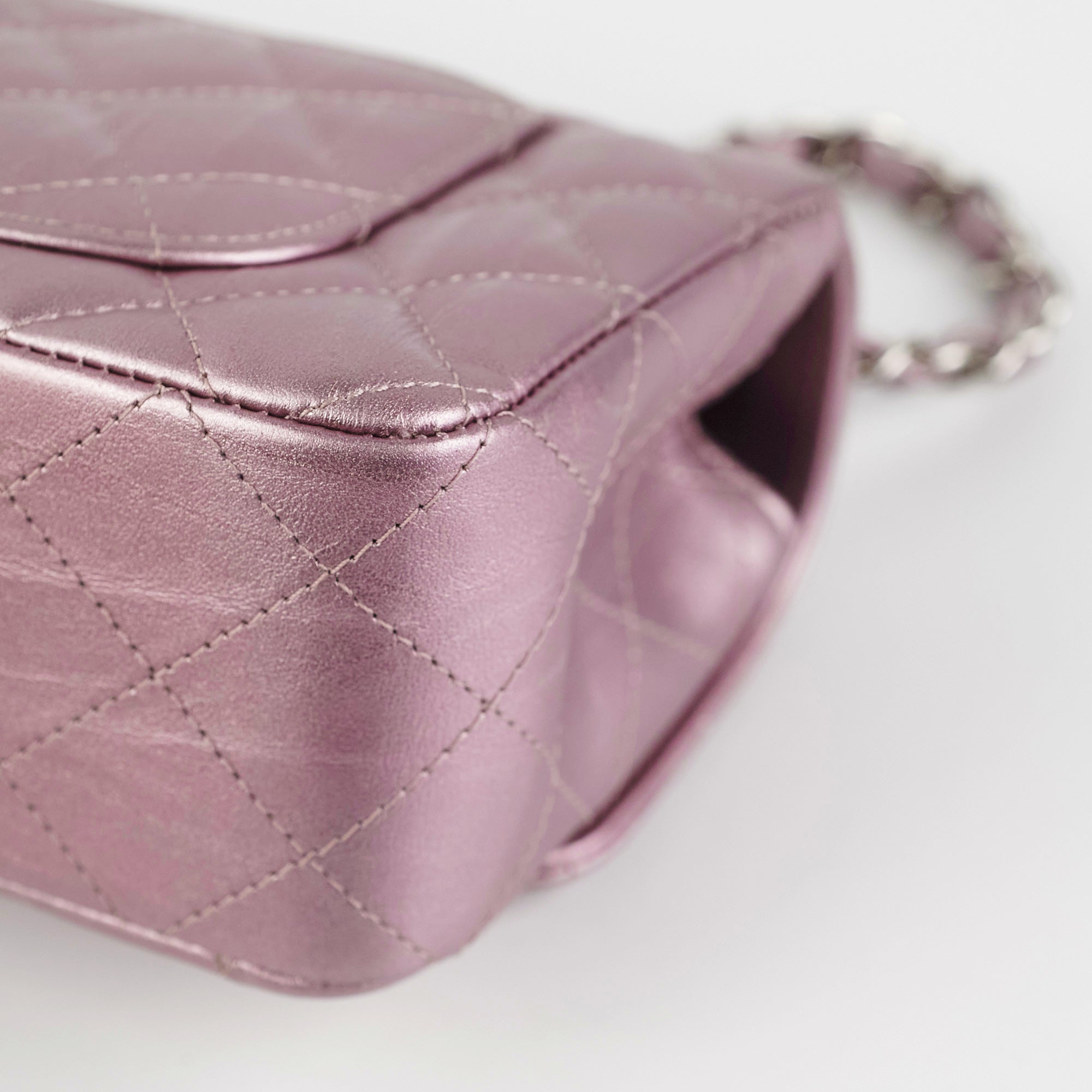 Chanel Mini Rectangular Iridescent Purple Crossbody Bag - Luxury Designer Handbag for Women | Perfect for Evening Parties, Date Nights & Special Occasions