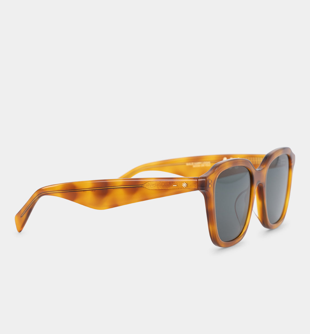 Square Acetate Sunglasses for Women & Men - Honey Tortoise Frame with Green Monochrome Lens | UV Protection, Fashionable & Lightweight for Outdoor, Driving, Beach & Summer Activities
