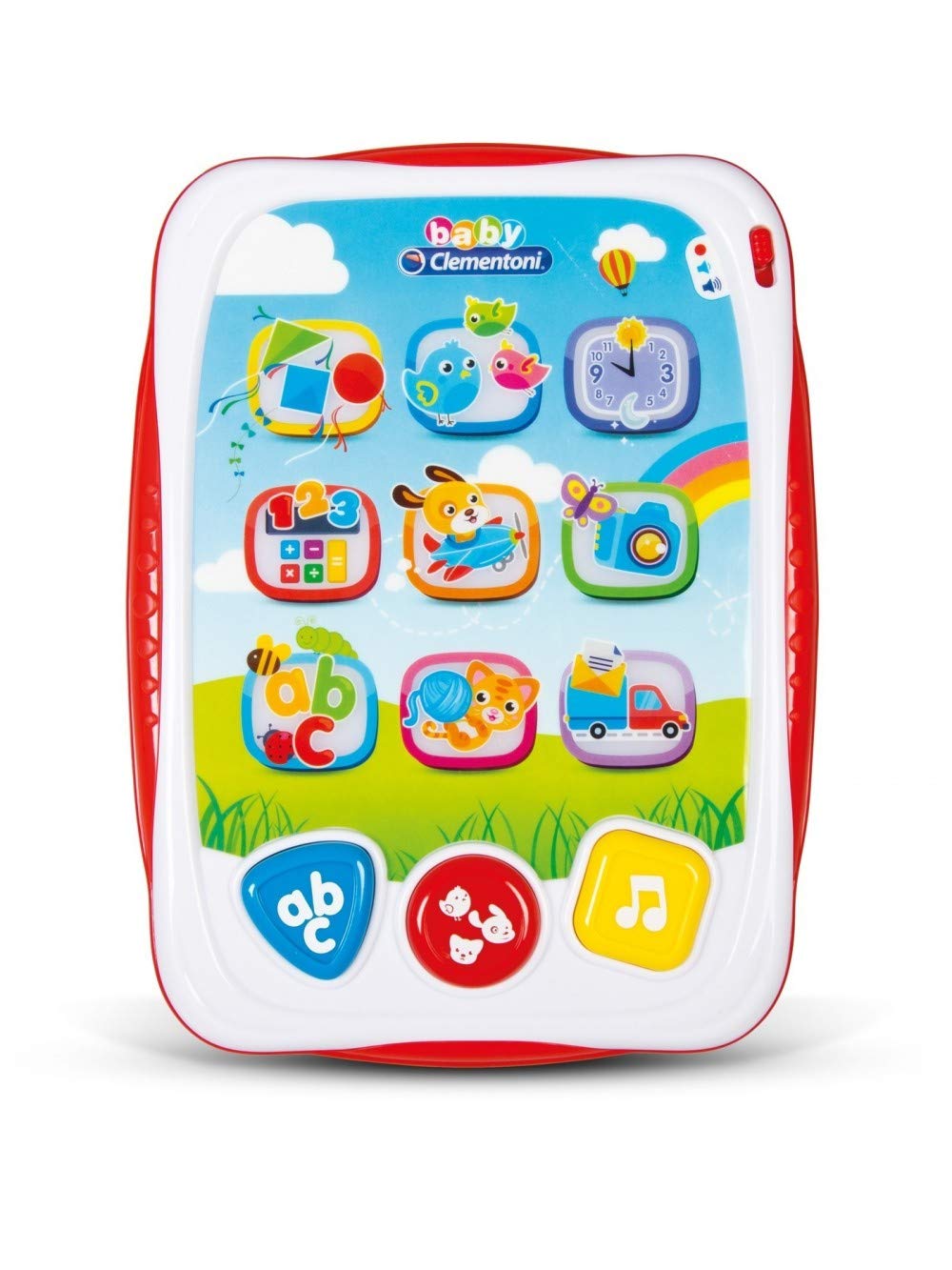 Clementoni Talking Book First Tablet - Interactive Learning Toy for Toddlers, Multi-Colored Educational Tablet with Sounds & Words - Perfect for Early Childhood Development & Home Learning