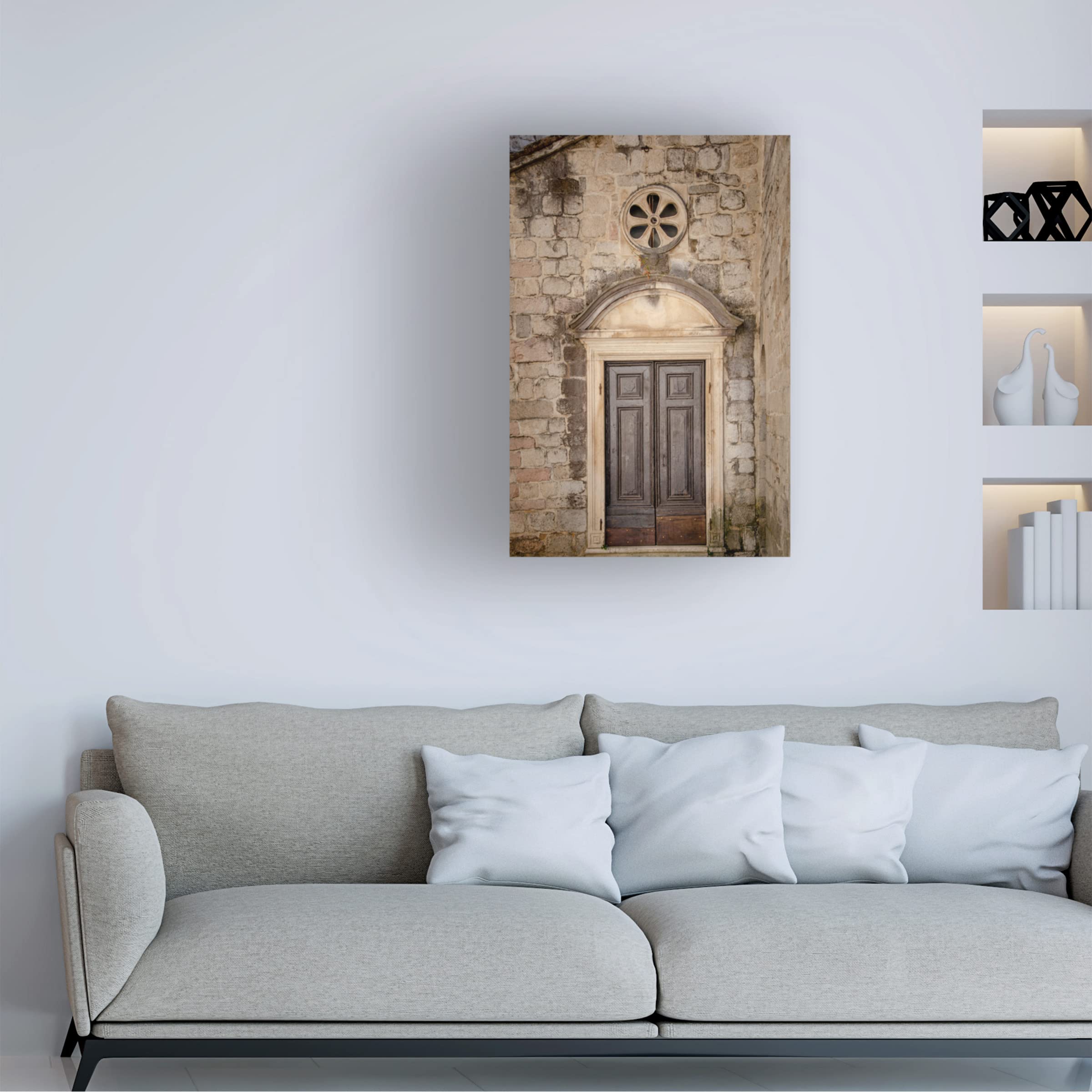 Laura DeNardo 'Distinguished Entrance Kotor Montenegro' Canvas Wall Art Print - Premium Trademark Fine Art for Living Room, Bedroom & Office Decor