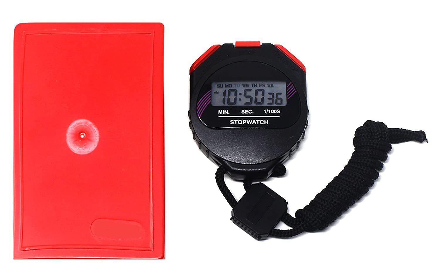 PIA INTERNATIONAL® Sports Stopwatch - Multi-Functional Digital Timer with Alarm, 0.01s Precision, Compass & Date Display - Perfect for Running, Workouts, Training & Classroom Learning - Large Screen with Wrist Strap