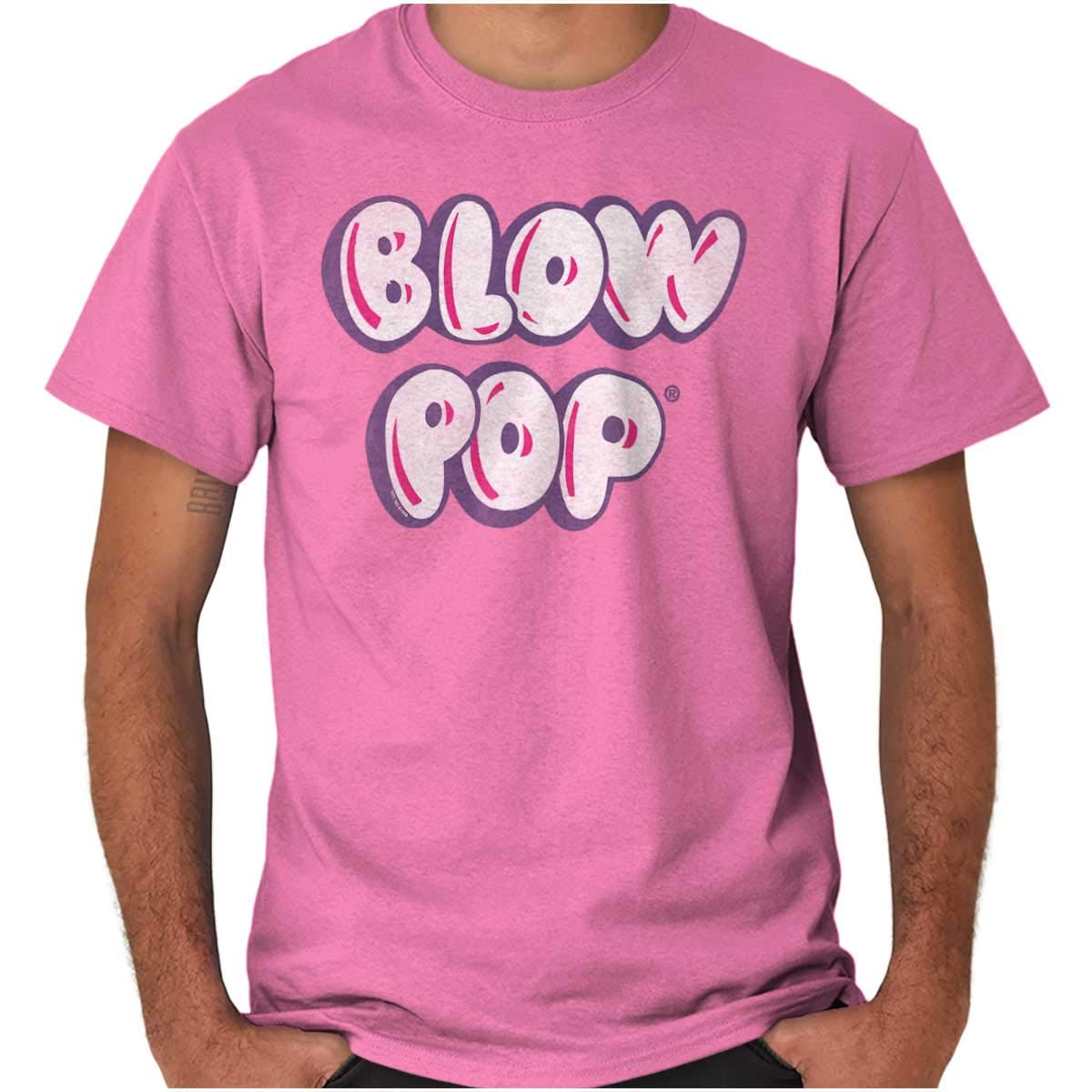 Brisco Brands Vintage Blow Pop Logo Graphic T-Shirt for Women - Cute Candy Print Retro Tee - Perfect for Casual Wear, Parties & Gifts