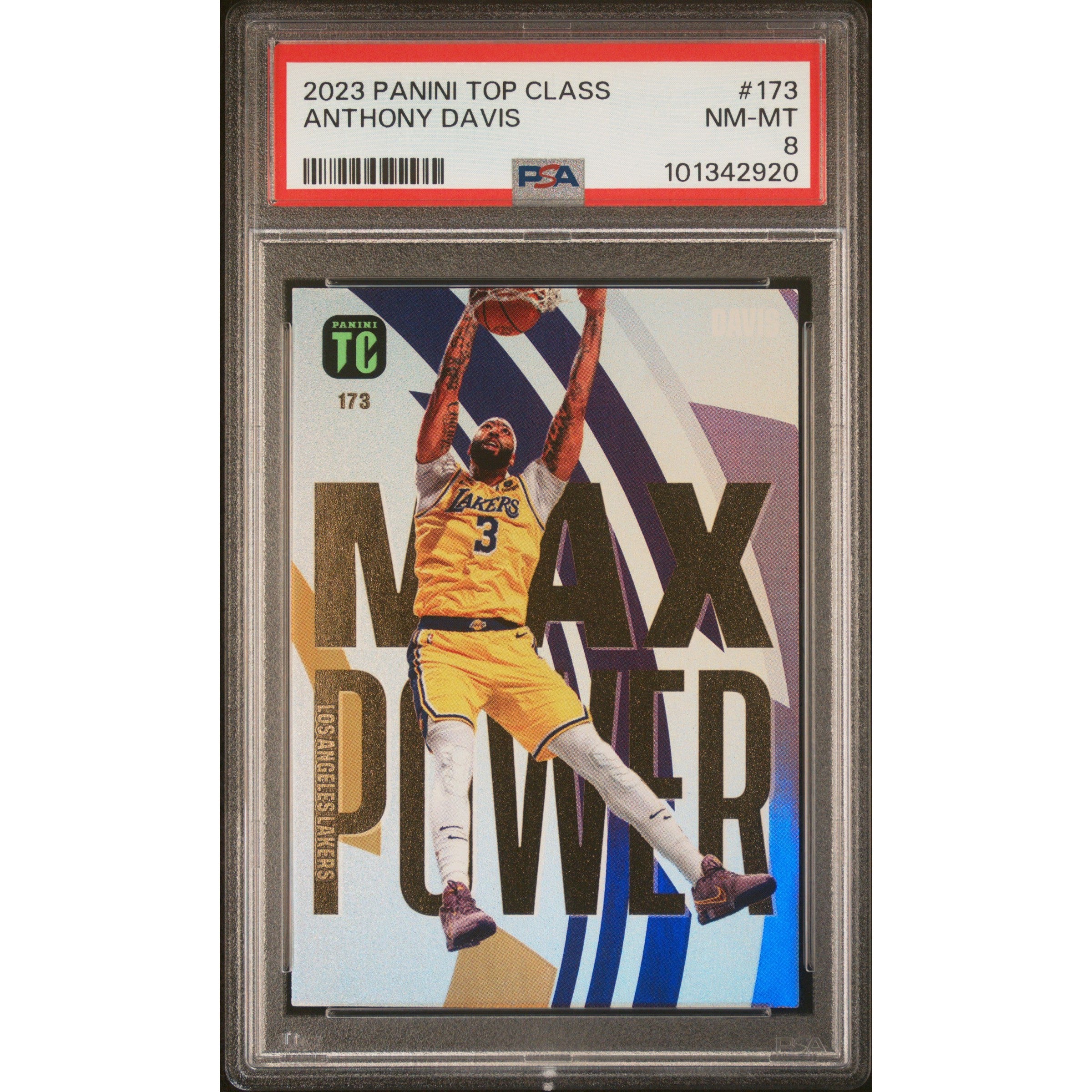 2024 NBA Panini Top Class Anthony Davis Max Power #173 PSA 8 Graded Basketball Card - Perfect for Collectors, Investors & Sports Memorabilia Enthusiasts