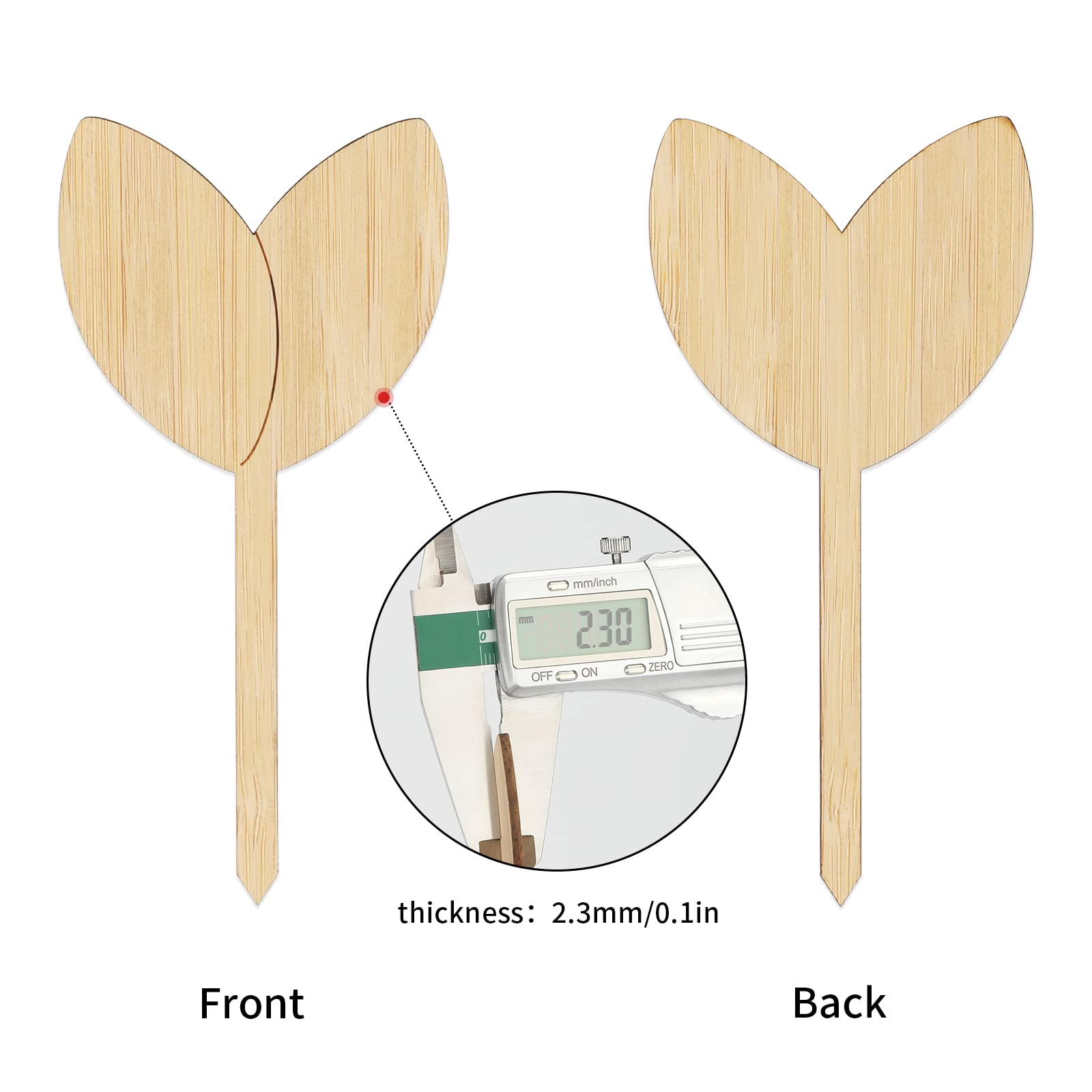 KINGLAKE GARDEN 60 PCS Bamboo Plant Labels - Reusable Garden Markers for Vegetables, Herbs & Potted Plants with Permanent Marker - Perfect for Outdoor Gardening, Indoor Planting & Seed Organization