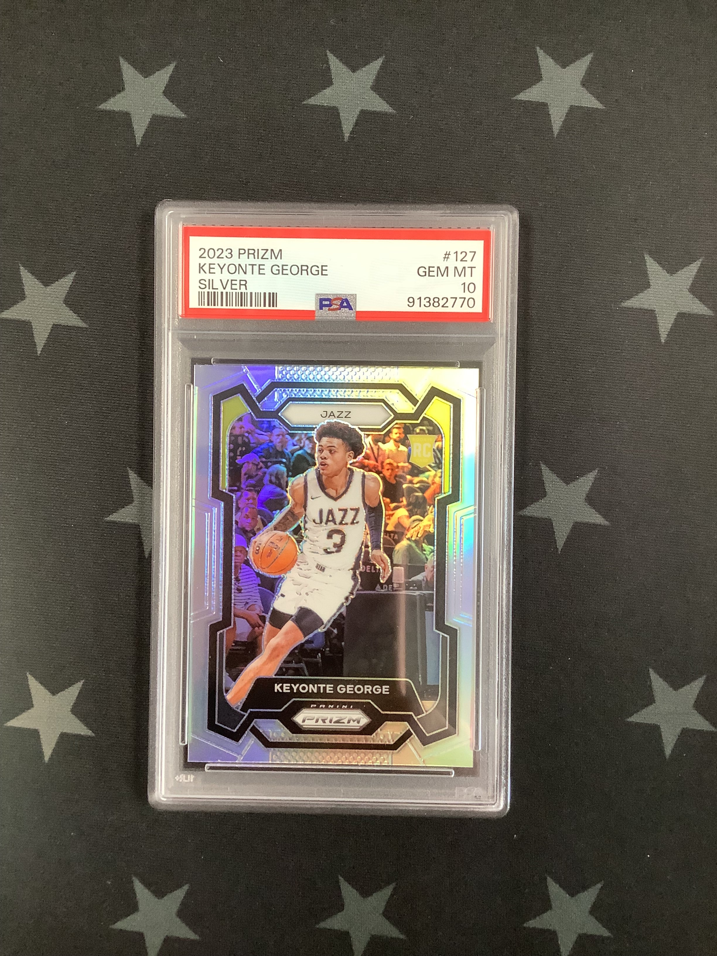 2023 Panini Prizm Keyonte George Silver Rookie Card PSA 10 Gem Mint - Perfect for Collectors, Investors & Basketball Fans - Display in Home, Office or Man Cave