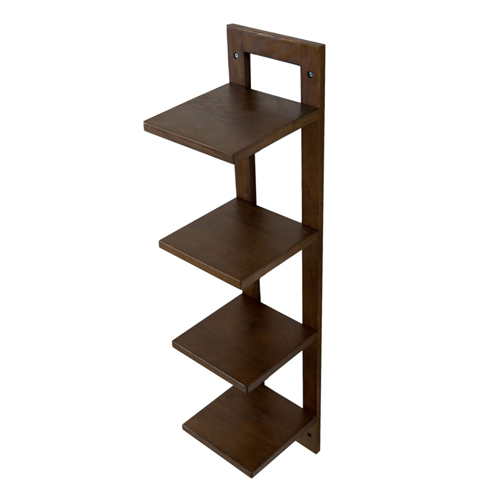 Floating Shelf Wall Mounted - Multi Layer Storage Shelf for Living Room, TV Wall, Books, Plants & Decor - Space Saving Organizer (Walnut Color) - Perfect for Small Spaces, Home Office & Bedroom Storage