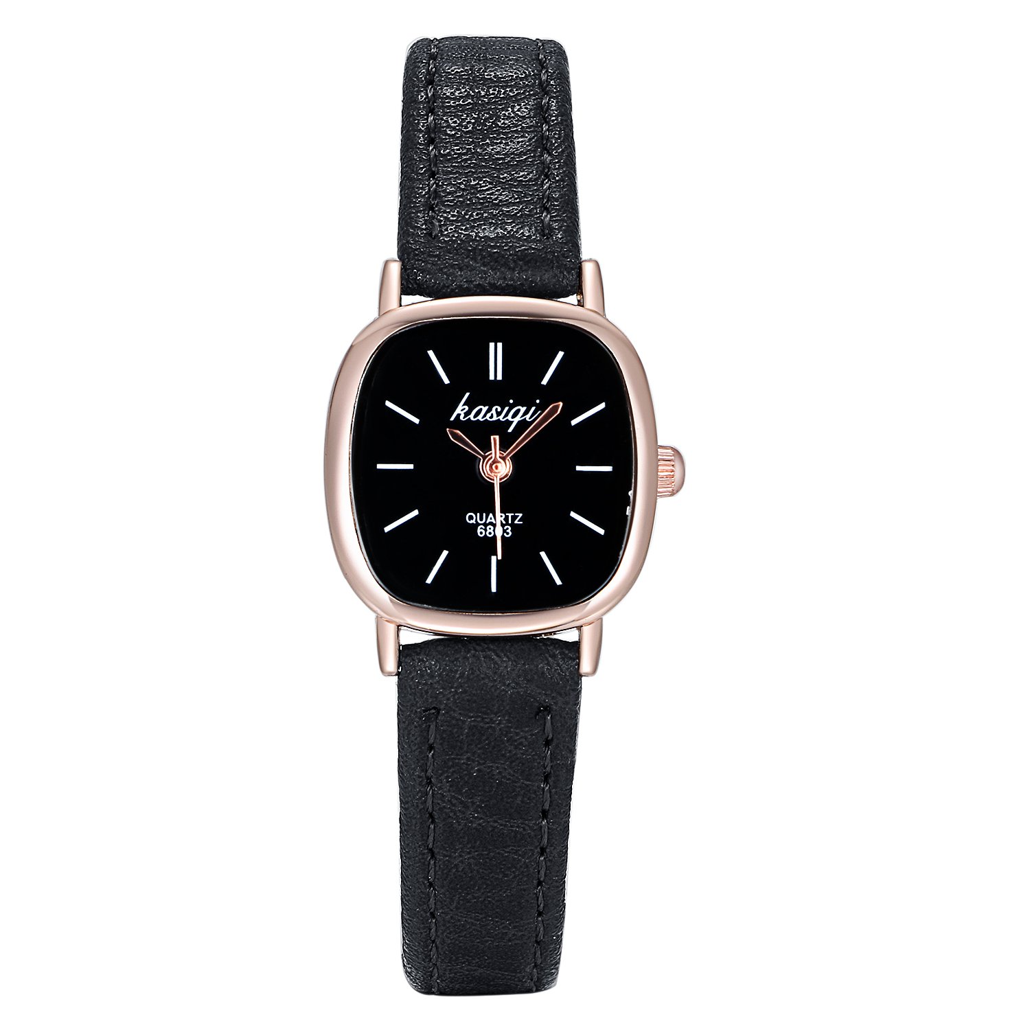 Lancardo Women's Silver Leather Watch - Elegant Square Face for Office & Daily Wear