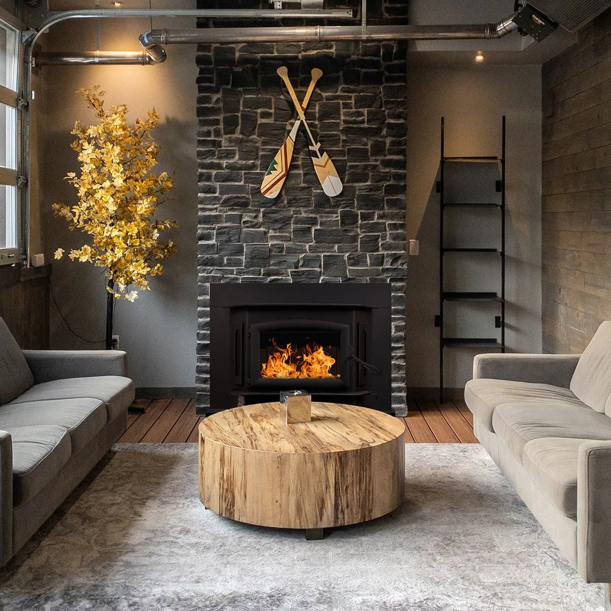 Buck Stove Model 81 Non-Catalytic Wood Burning Fireplace Insert with Heat-Activated Blower - Efficient Home Heating for Living Rooms & Cabins