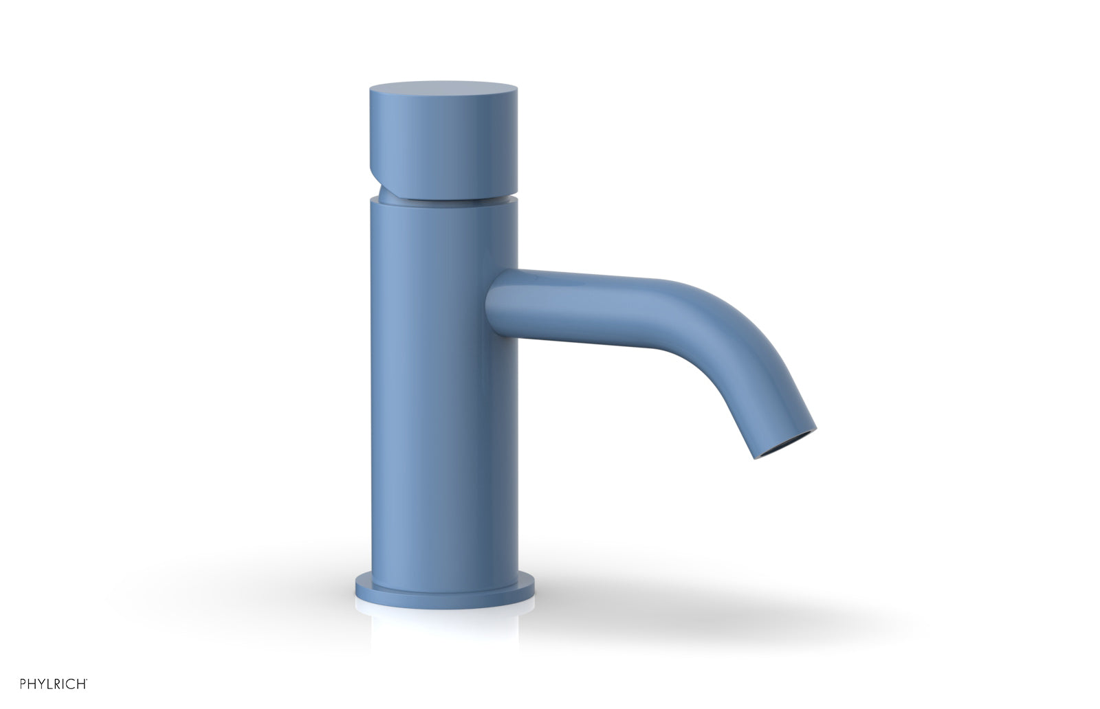 BASIC II Single Hole Bathroom Faucet with Smooth Handle - Modern Waterfall Spout Design for Sink Vanity, Perfect for Home, Hotel, and Office Restroom Renovation