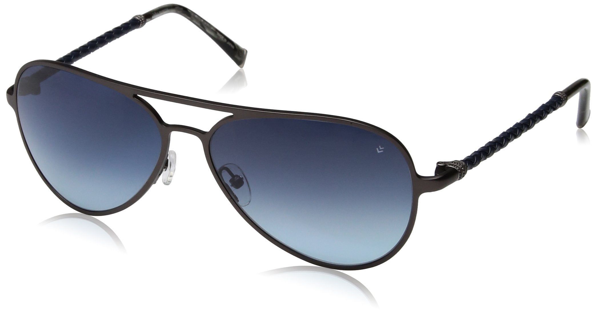 John Varvatos V514 Aviator Sunglasses for Men - Polarized UV Protection Pilot Shades - Stylish Retro Aviator Glasses for Driving, Travel & Outdoor Activities