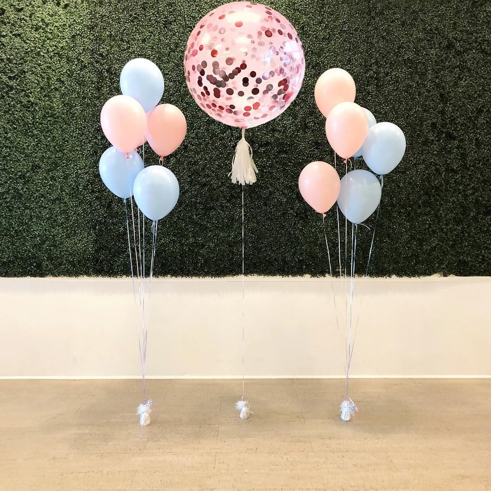 Premium Pink Foil Confetti Latex Balloons 24 Inch (2 Pack) - Elegant Wedding & Party Decorations - Perfect for Birthday Celebrations, Bridal Showers, Baby Showers & Graduation Parties - Great for Photo Backdrops & Event Centerpieces