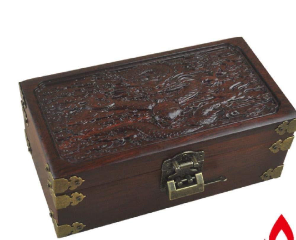 Premium Wooden Cremation Urn Box with Lock - Handcrafted Sandalwood Ash Container for Human & Pet Ashes (Dogs, Cats) - Funeral, Memorial & Burial Keepsake - Elegant China Red Finish - Perfect for Home Altars, Scattering Ceremonies & Graveside Tributes