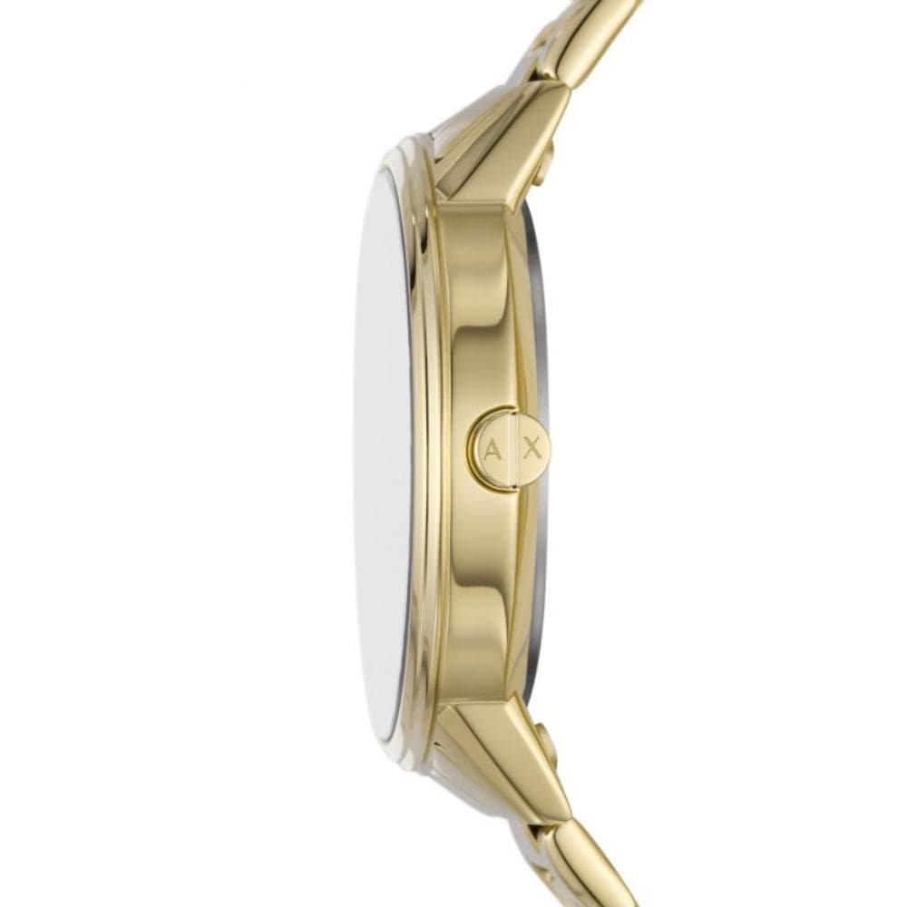 Armani Exchange AX2747 Men's Watch - Gold Stainless Steel Band & Black Dial | Luxury Dress Watch for Business, Formal Events & Everyday Wear