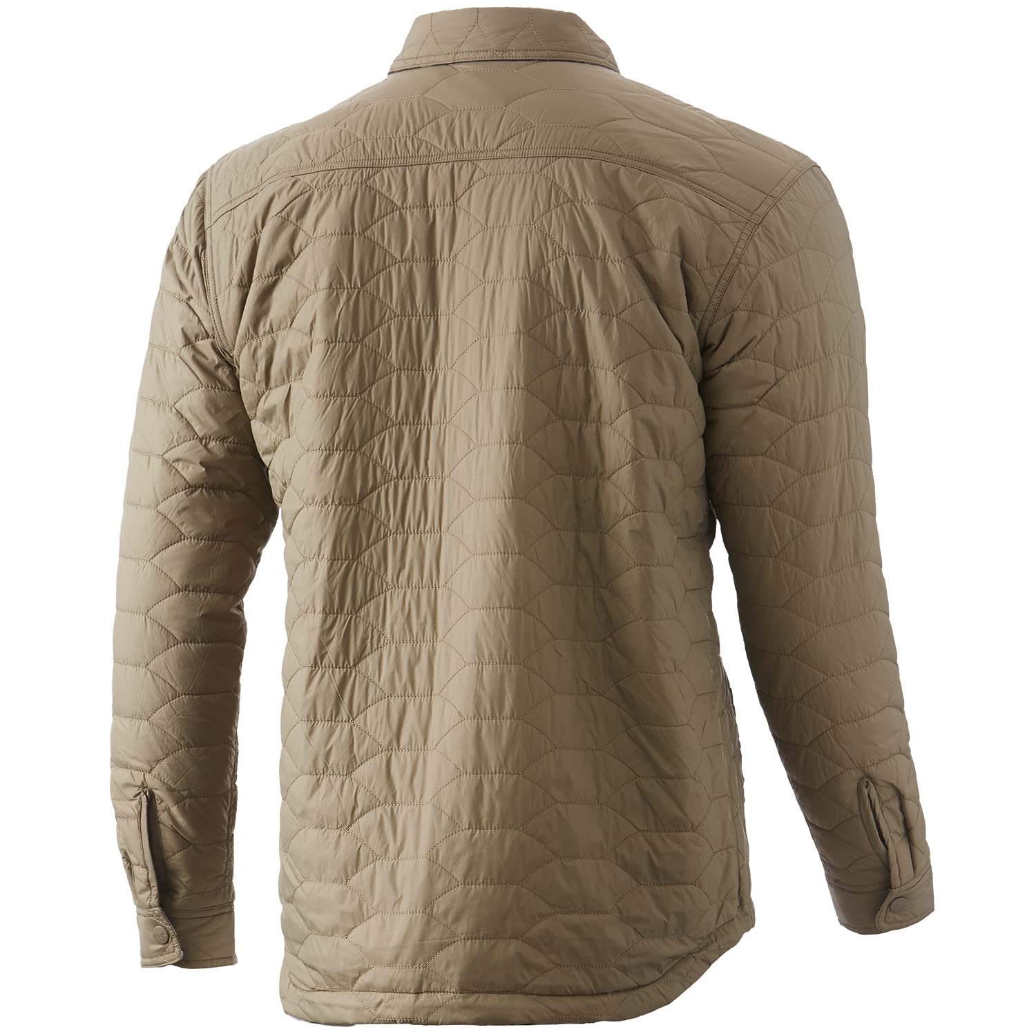 HUK Men's Ballast Quilted Reversible Water Resistant Jacket - Lightweight Outdoor Fishing & Hunting Coat for Cold Weather Protection