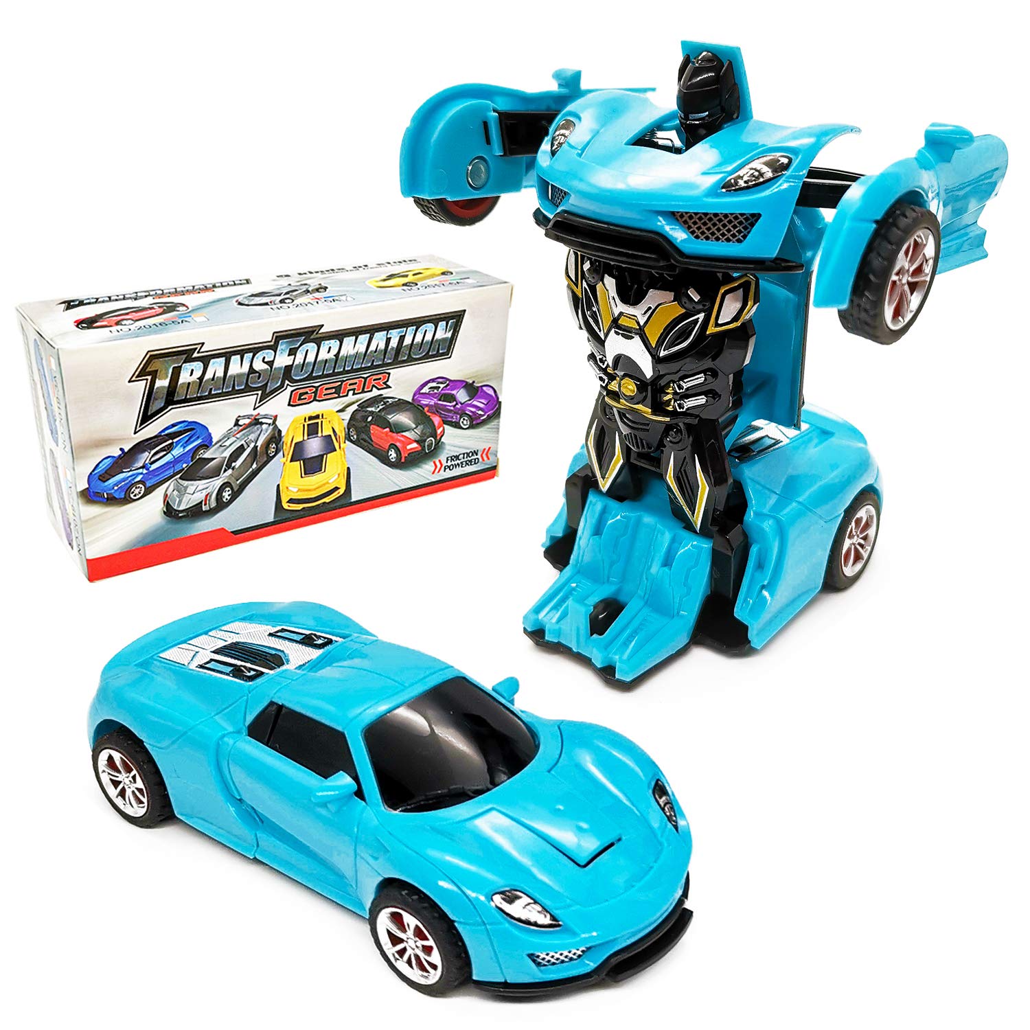 Best Transforming Toy Cars for 3-6 Year Old Boys & Girls | Inertia Powered Truck Vehicle | Fun Toddler Gift for Birthday & Christmas | Perfect for Pretend Play & Early Learning Development
