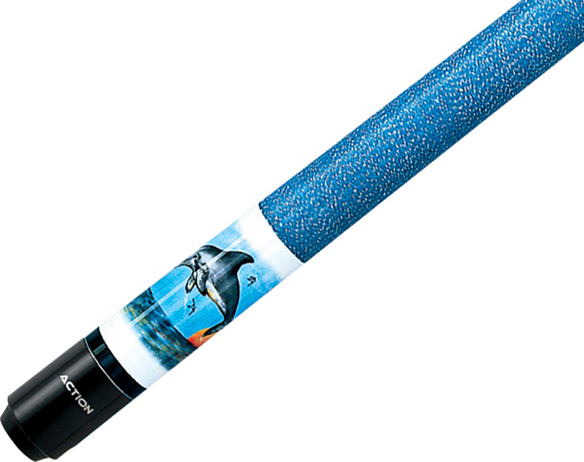 Action Dolphins Adventure Pool Cue - 20 oz Weight for Professional Billiards Players | Perfect for Tournaments, Bars & Home Game Rooms