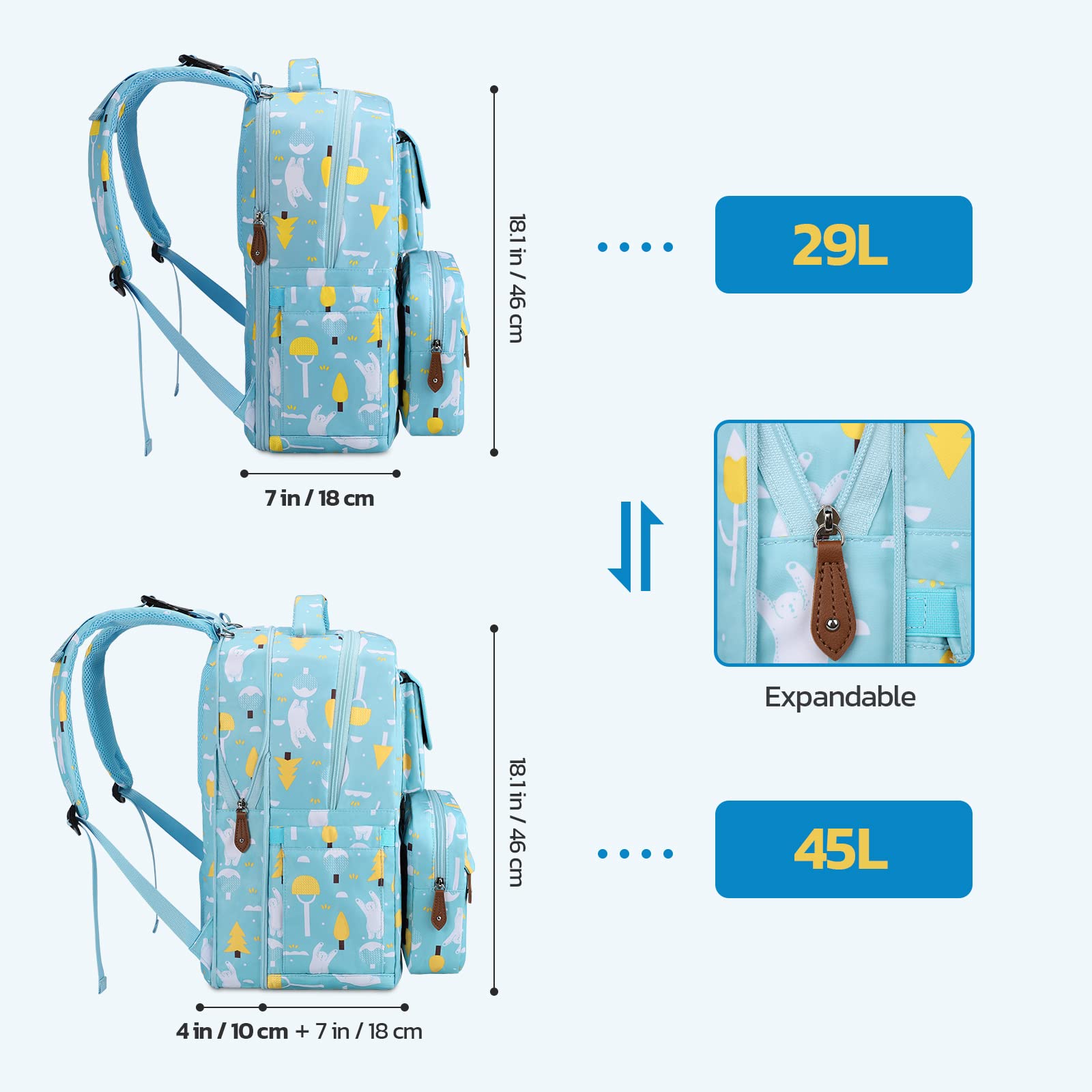 Premium Large Capacity Unisex Diaper Bag with Removable Insulated Bottle Holder - Waterproof Baby Essentials Organizer for Parents, Travel & Daycare Use
