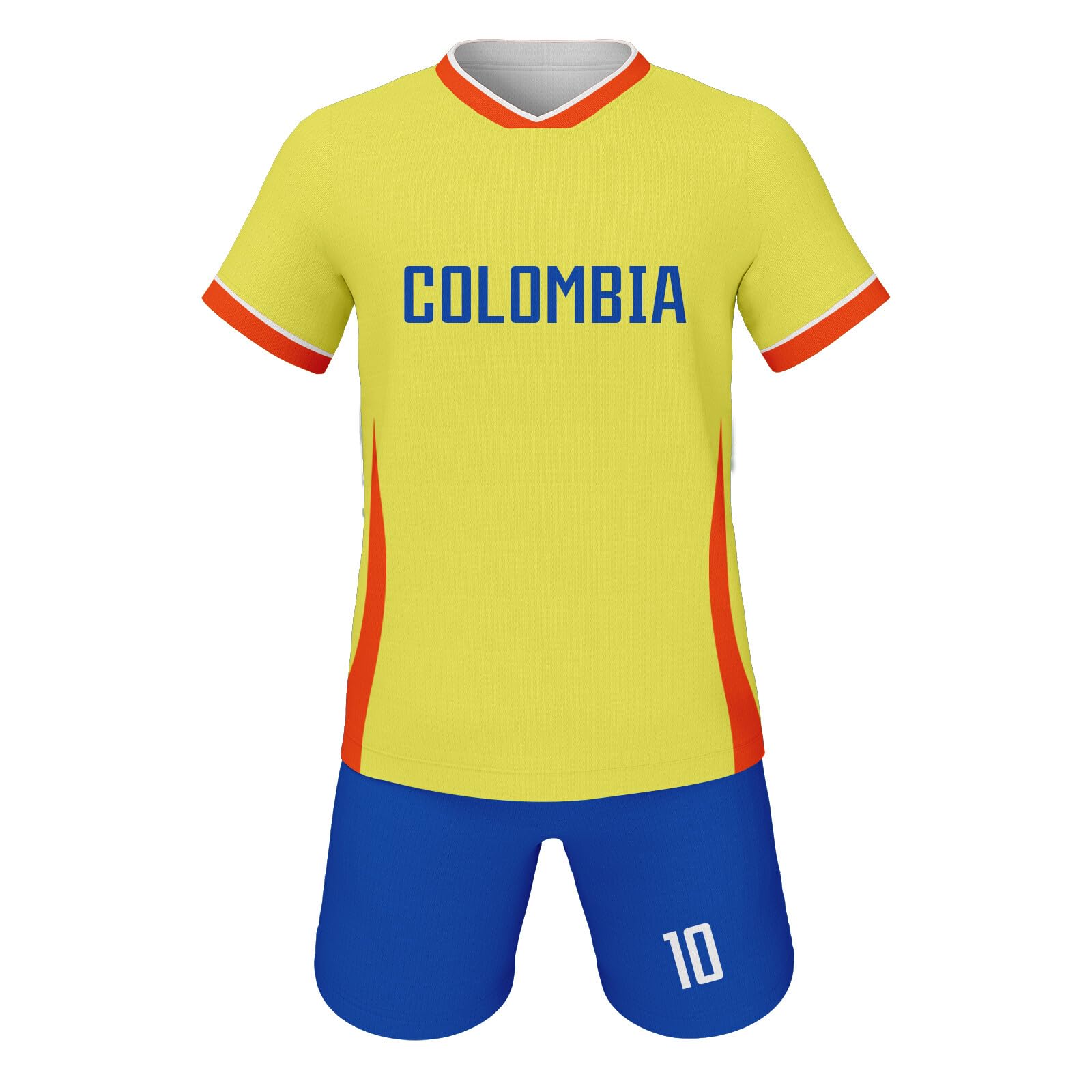 Kids Soccer Jersey Kit #10 - National Team Boys & Girls Football Shirt & Shorts Set - Perfect Gift for Young Soccer Fans - Ideal for Matches, Training, and Fan Events